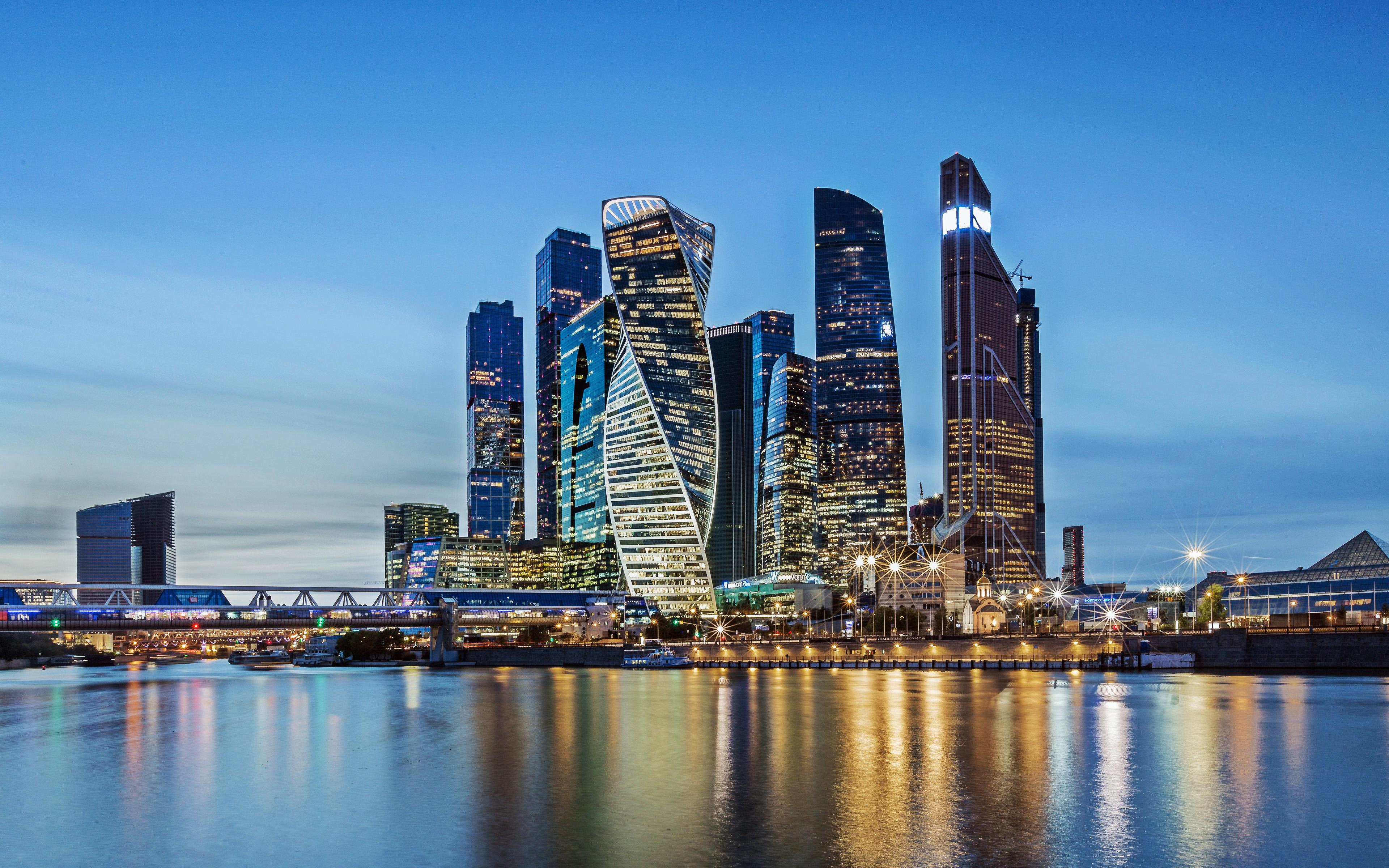 Moscow Russia Skyscrapers Wallpapers