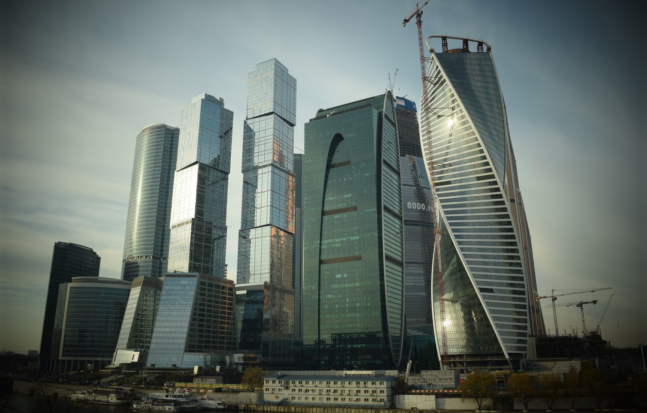 Moscow Russia Skyscrapers Wallpapers