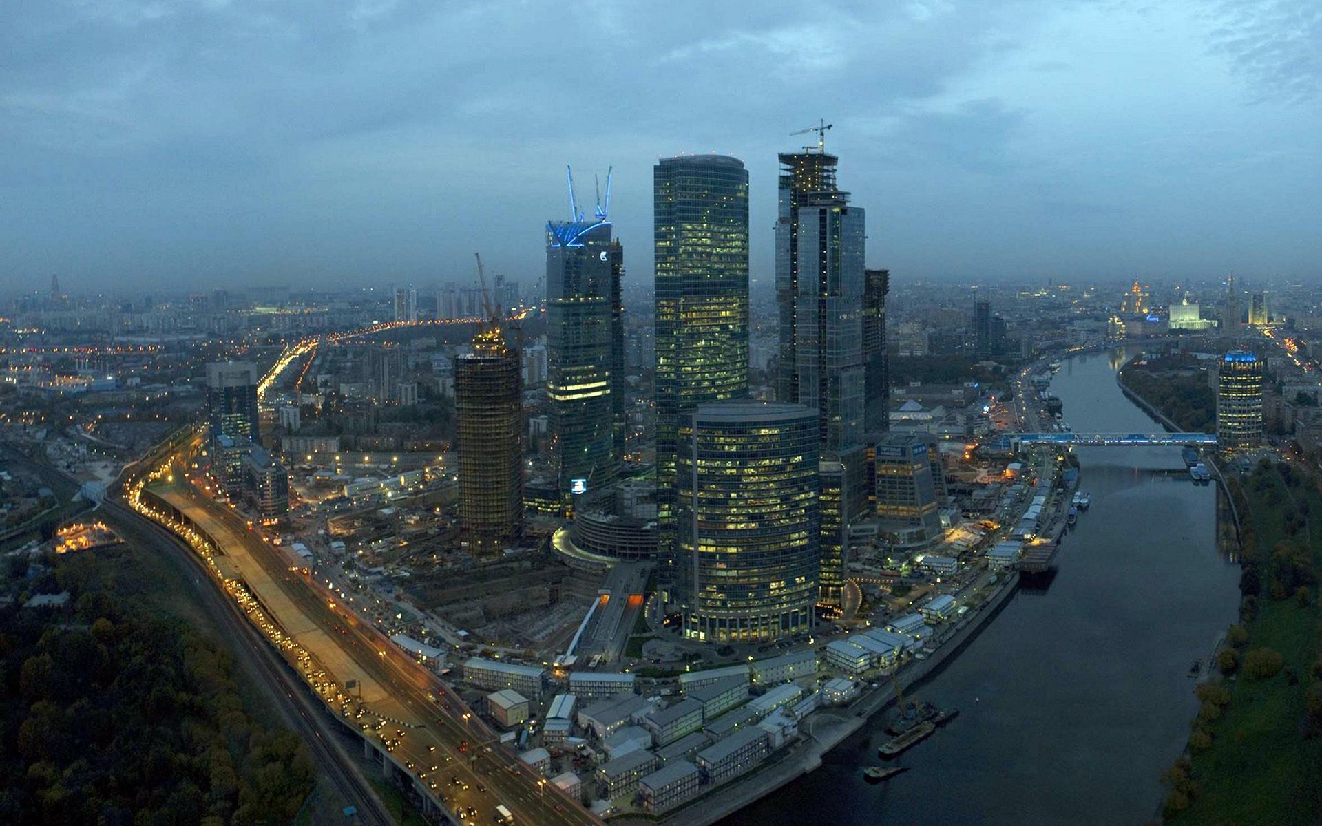 Moscow Russia Skyscrapers Wallpapers