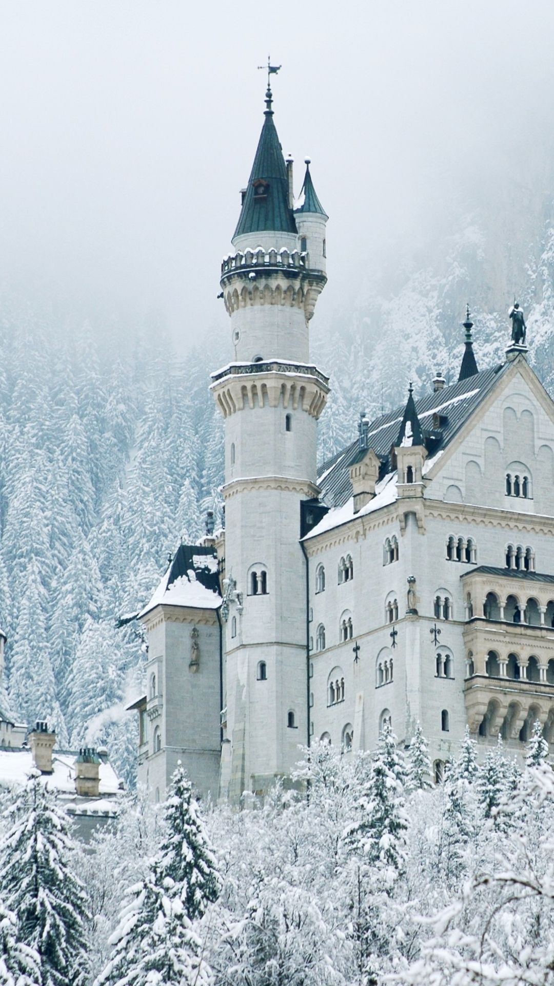 Neuschwanstein Castle In Winter Wallpapers