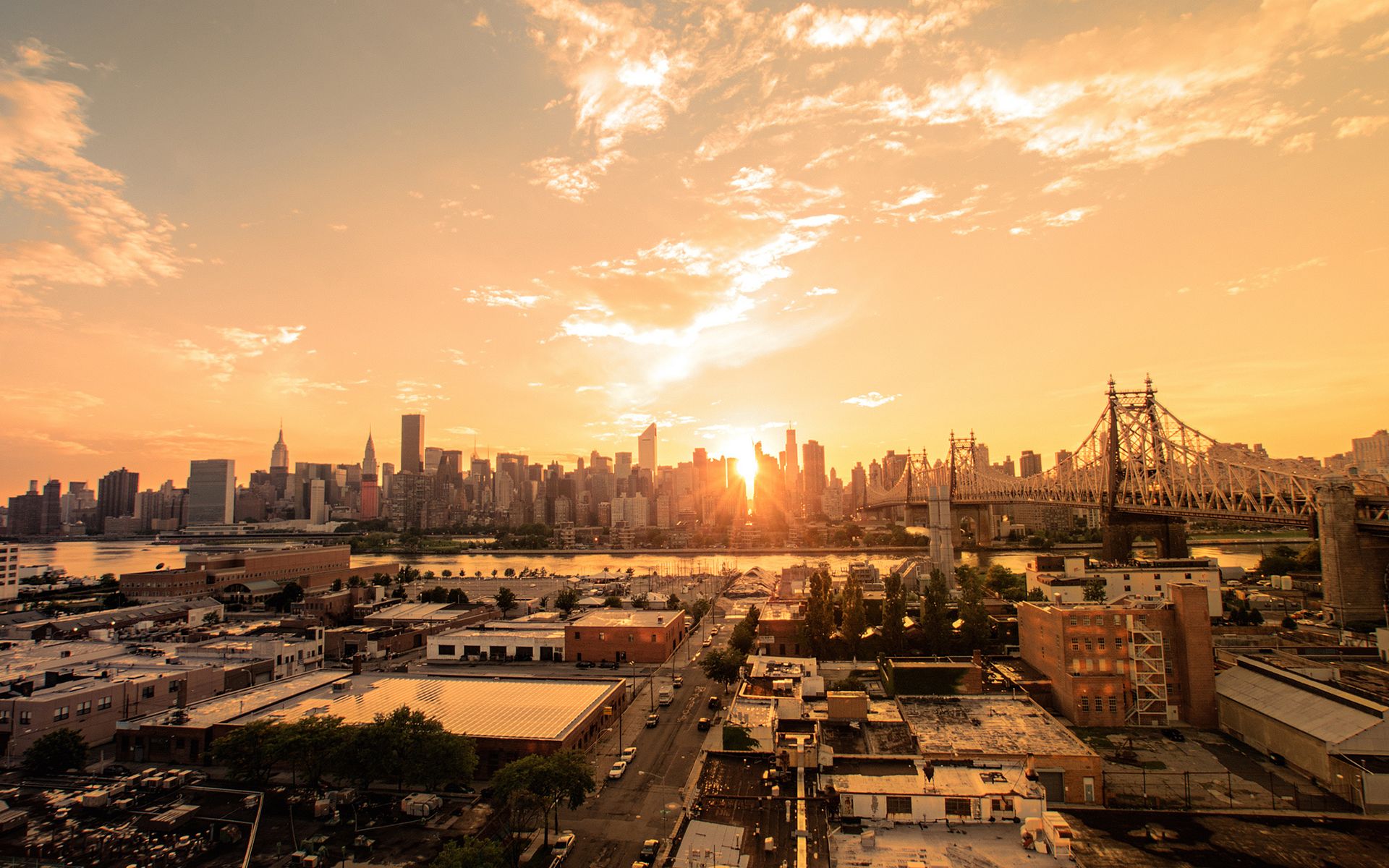 New York City Buildings At Day Sunlight Wallpapers