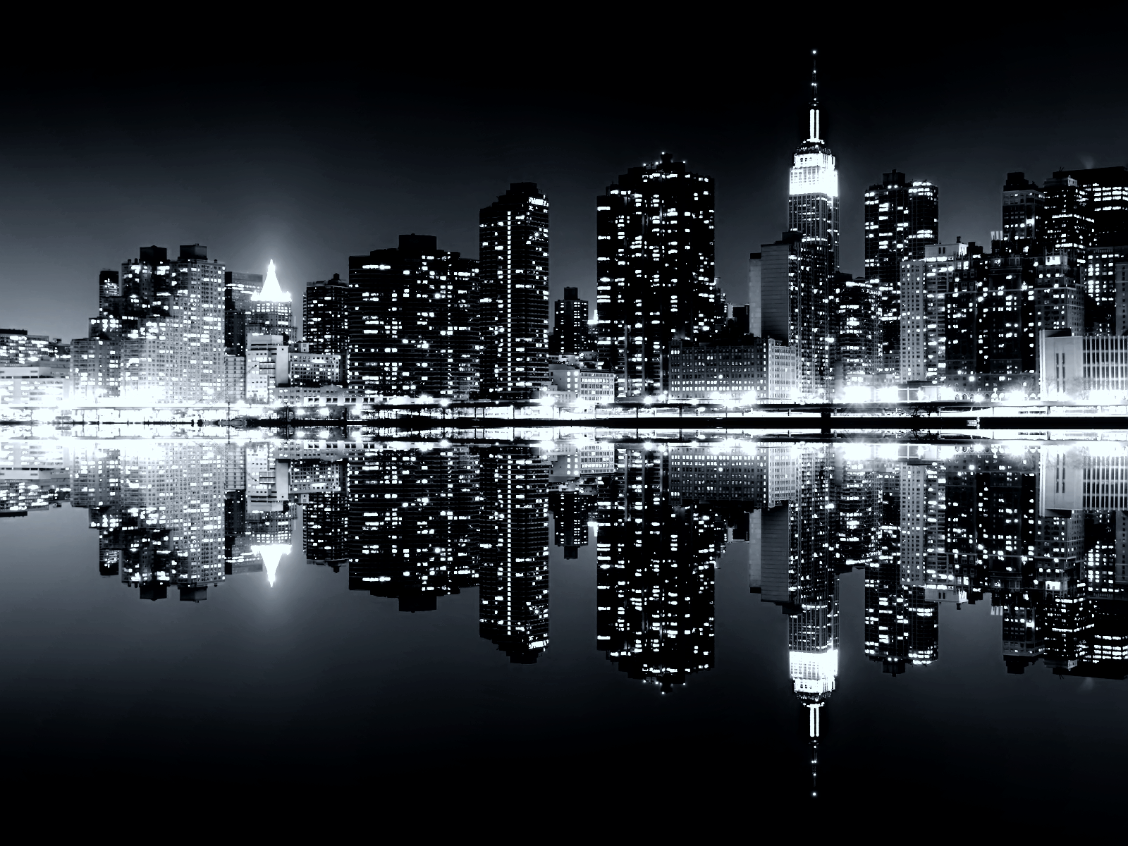 New York City Skyscraper At Night Wallpapers