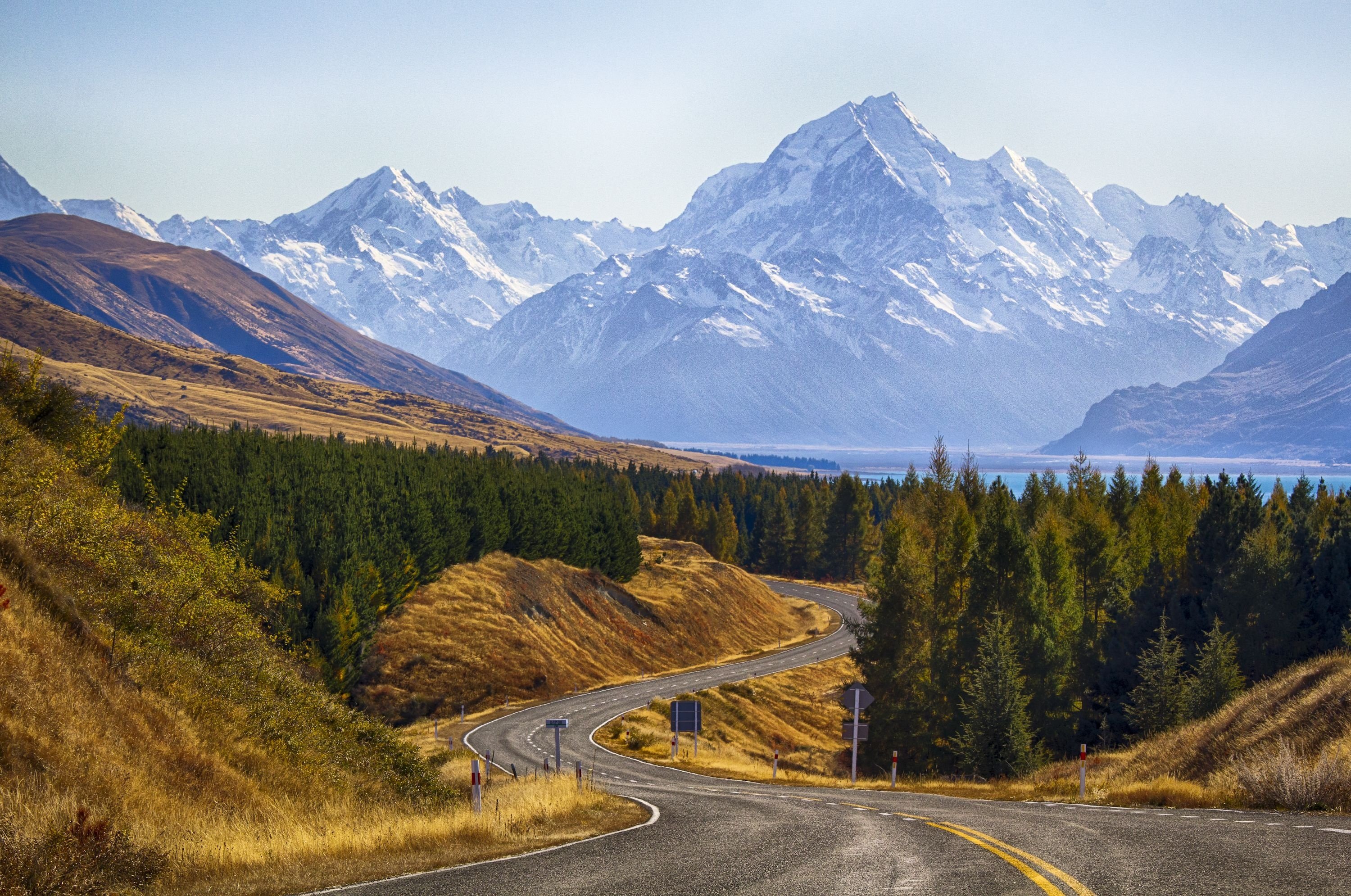 New Zealand Landscape Road Wallpapers