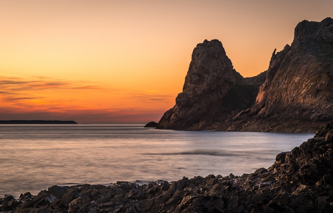 New Zealand Orange Mountain Sunset Wallpapers