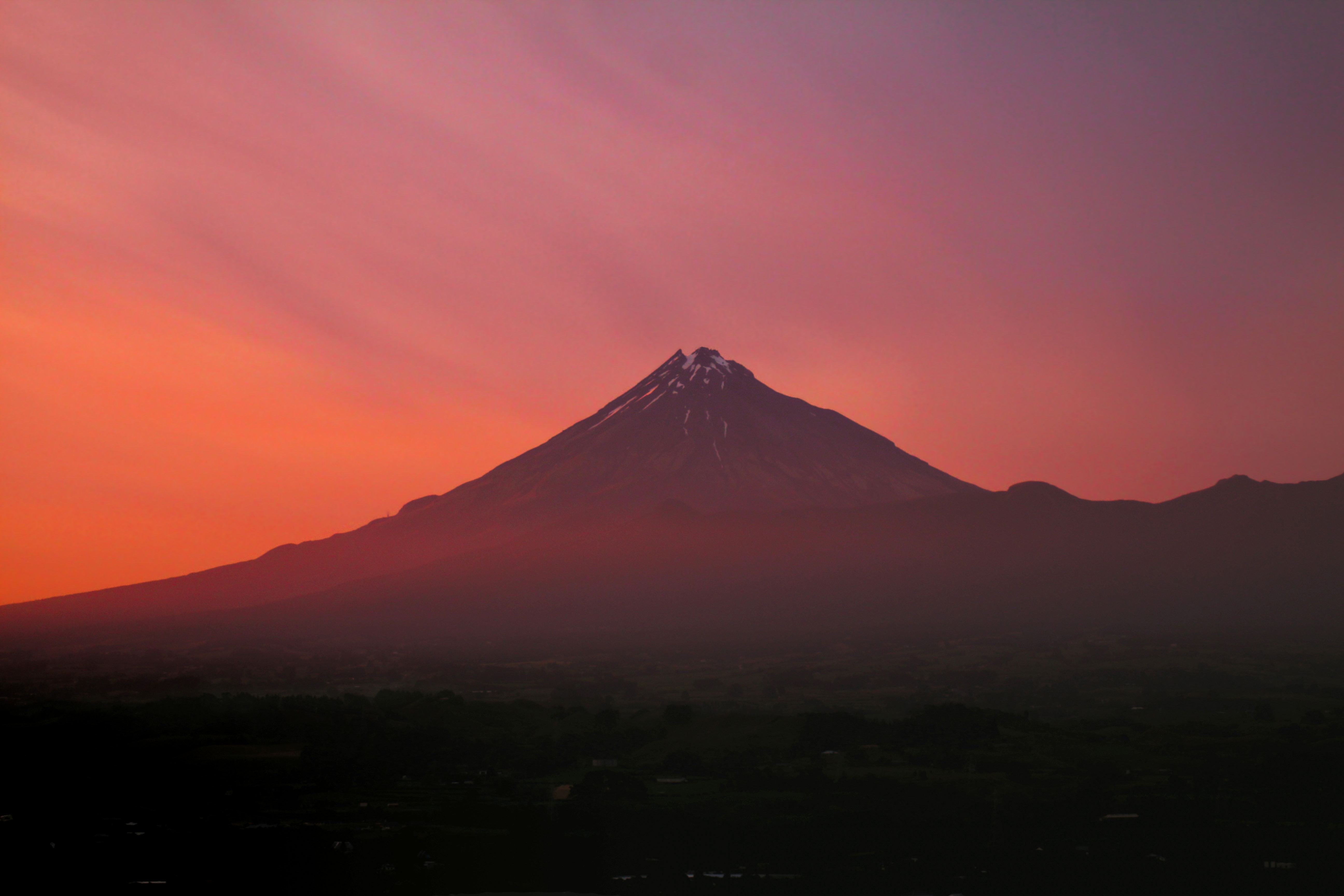 New Zealand Orange Mountain Sunset Wallpapers