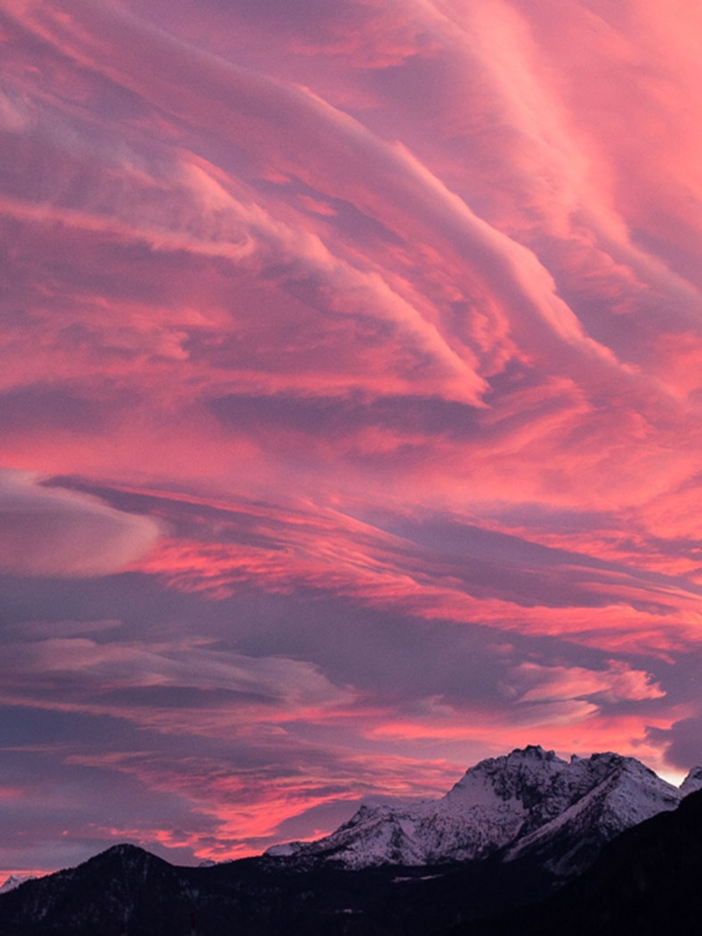 New Zealand Orange Mountain Sunset Wallpapers