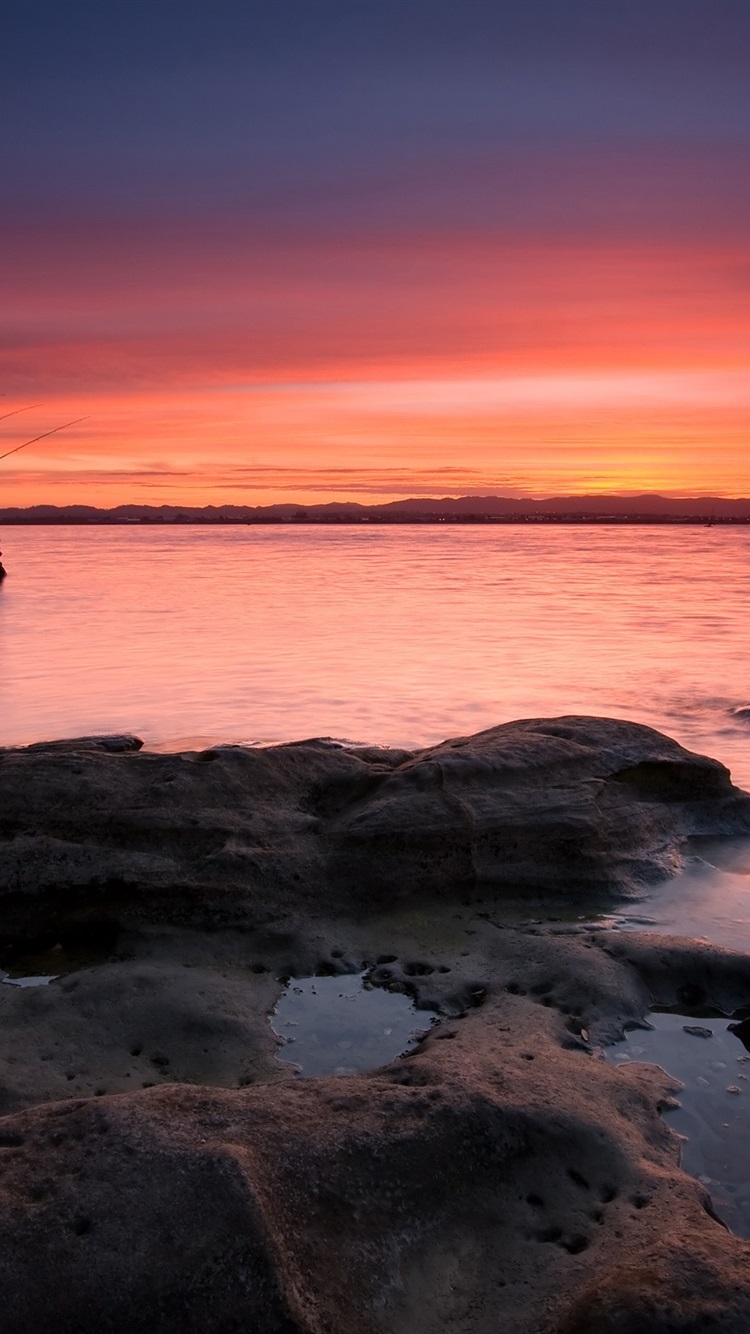 New Zealand Orange Mountain Sunset Wallpapers