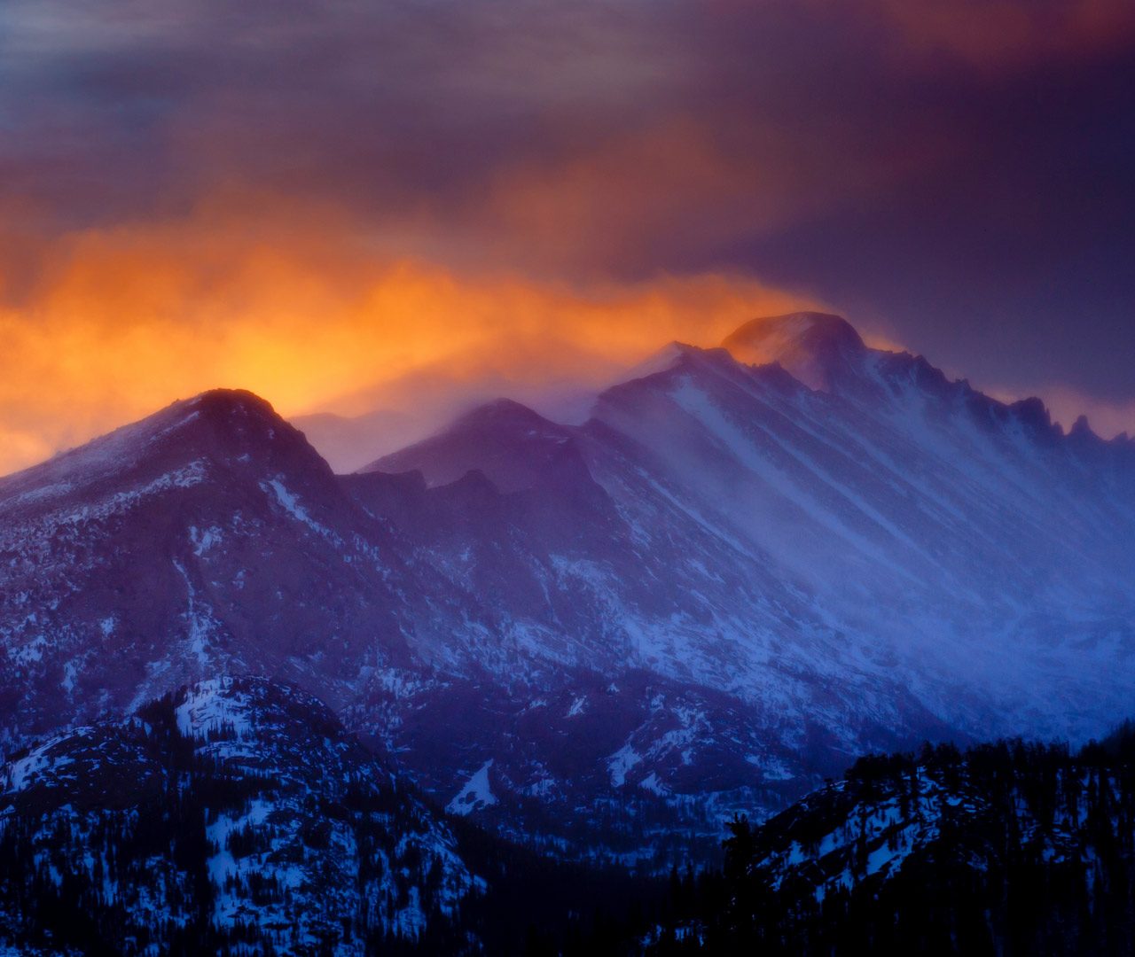 New Zealand Orange Mountain Sunset Wallpapers