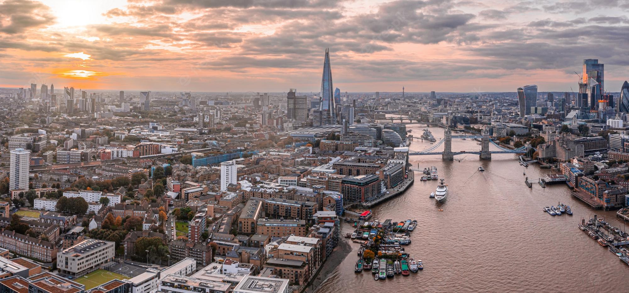 River Thames London Aerial View Wallpapers