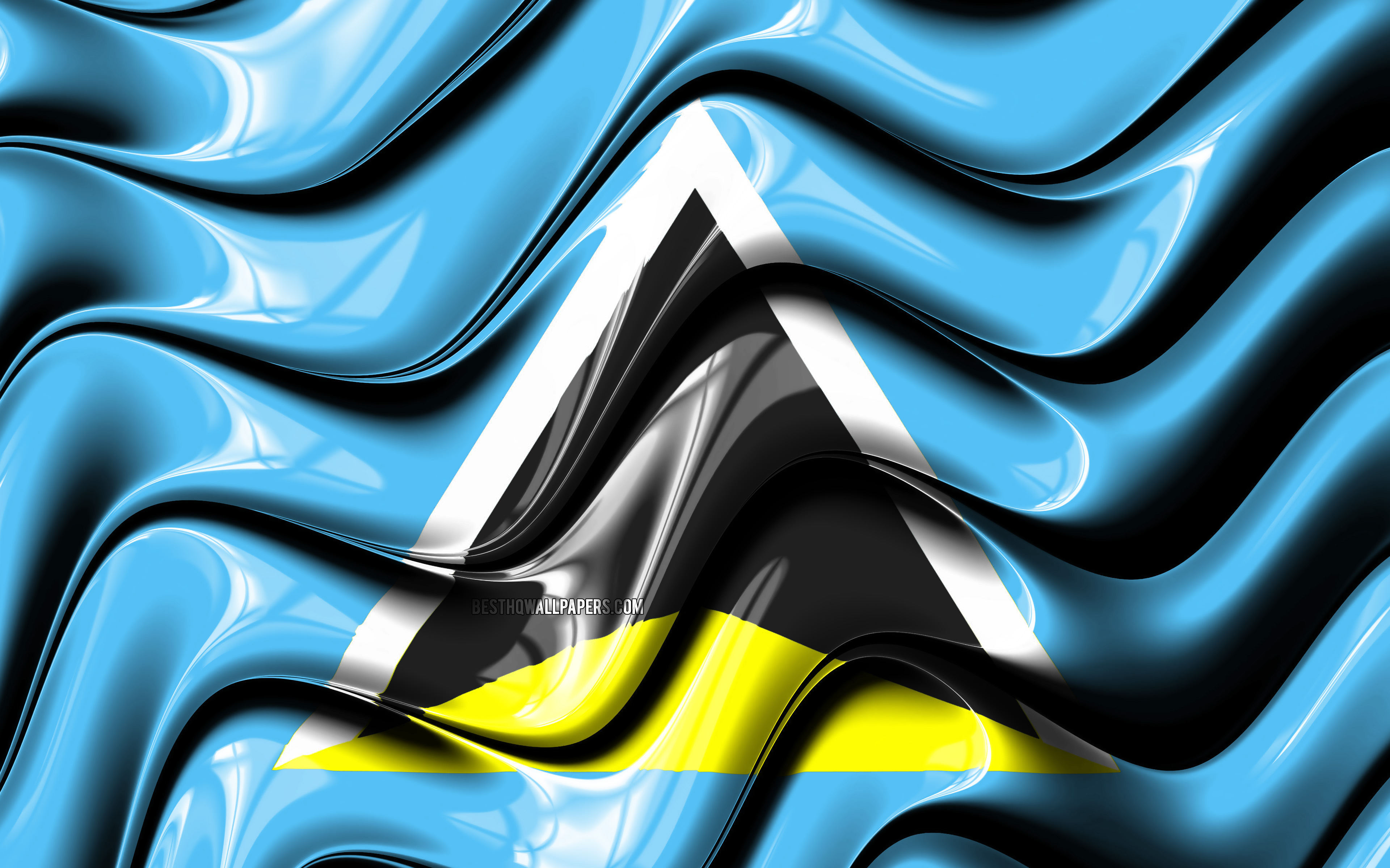 Saint Lucia Flag Wallpapers