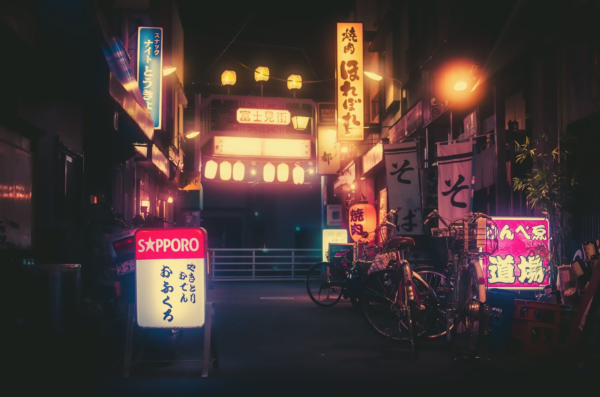 Sapporo Japan At Night Wallpapers