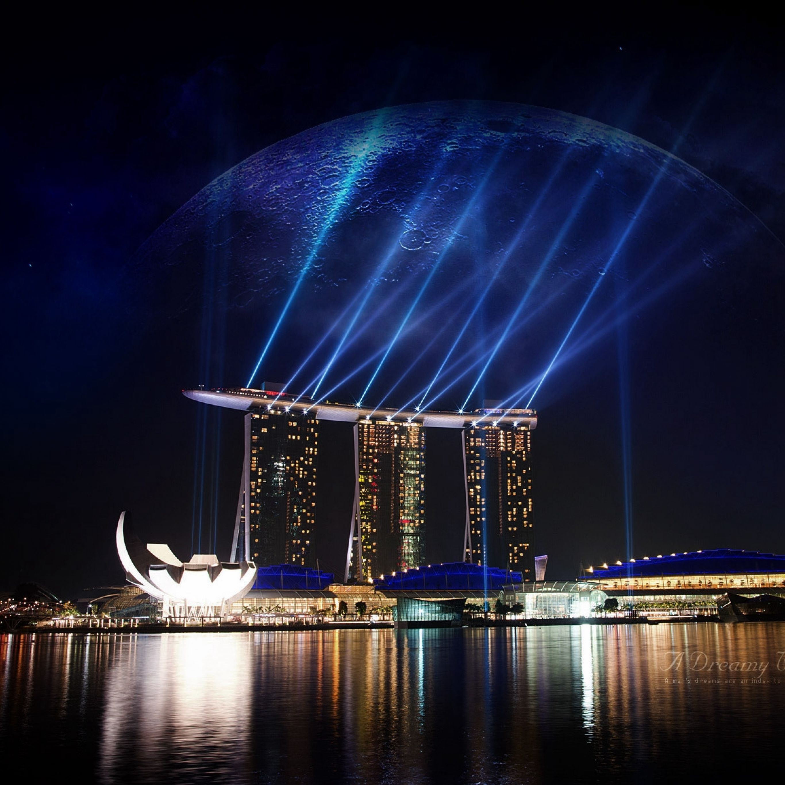 Singapore Building Reflection On Lake Wallpapers