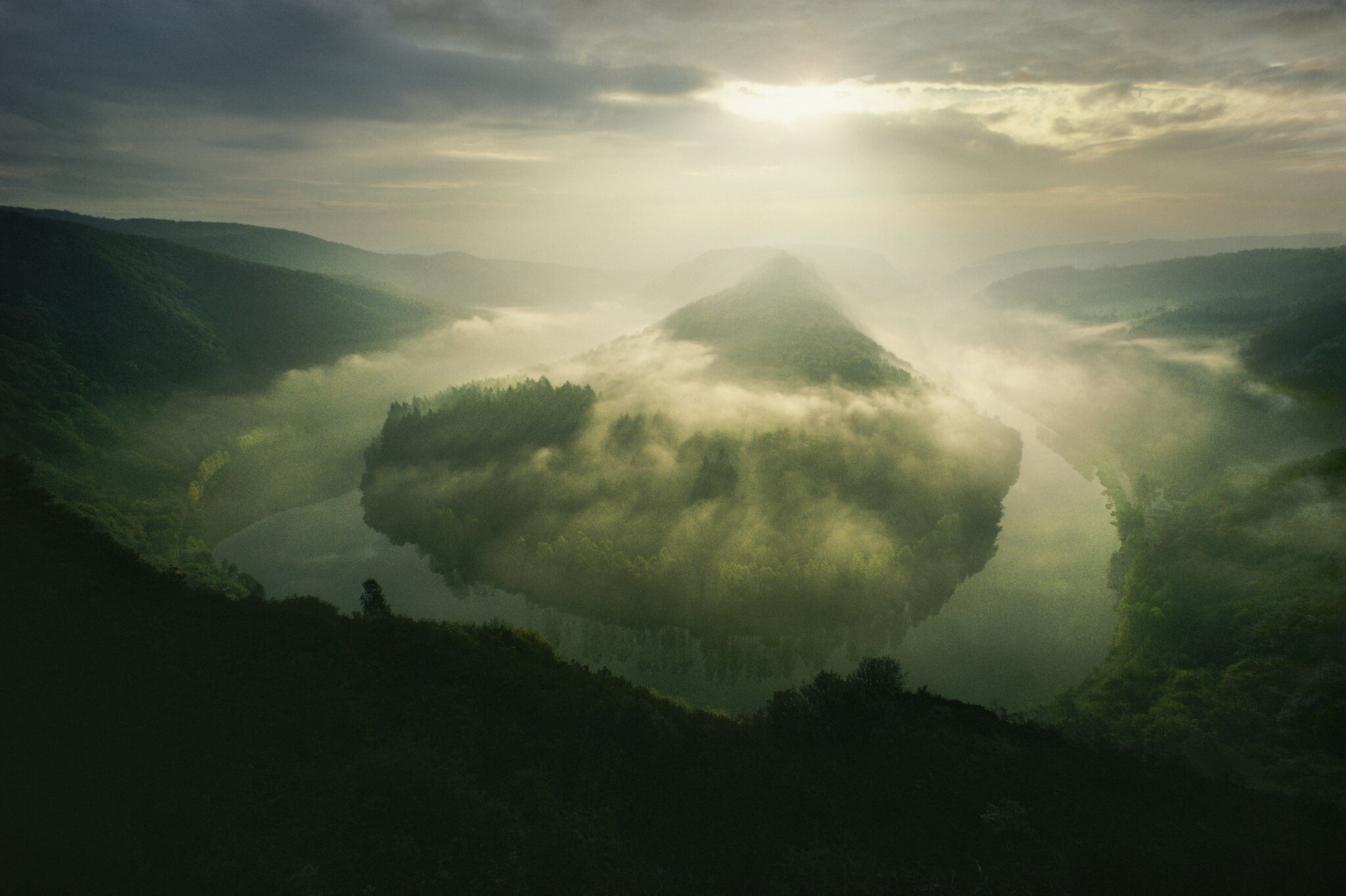 Sunrise At Saarschleife Germany Wallpapers