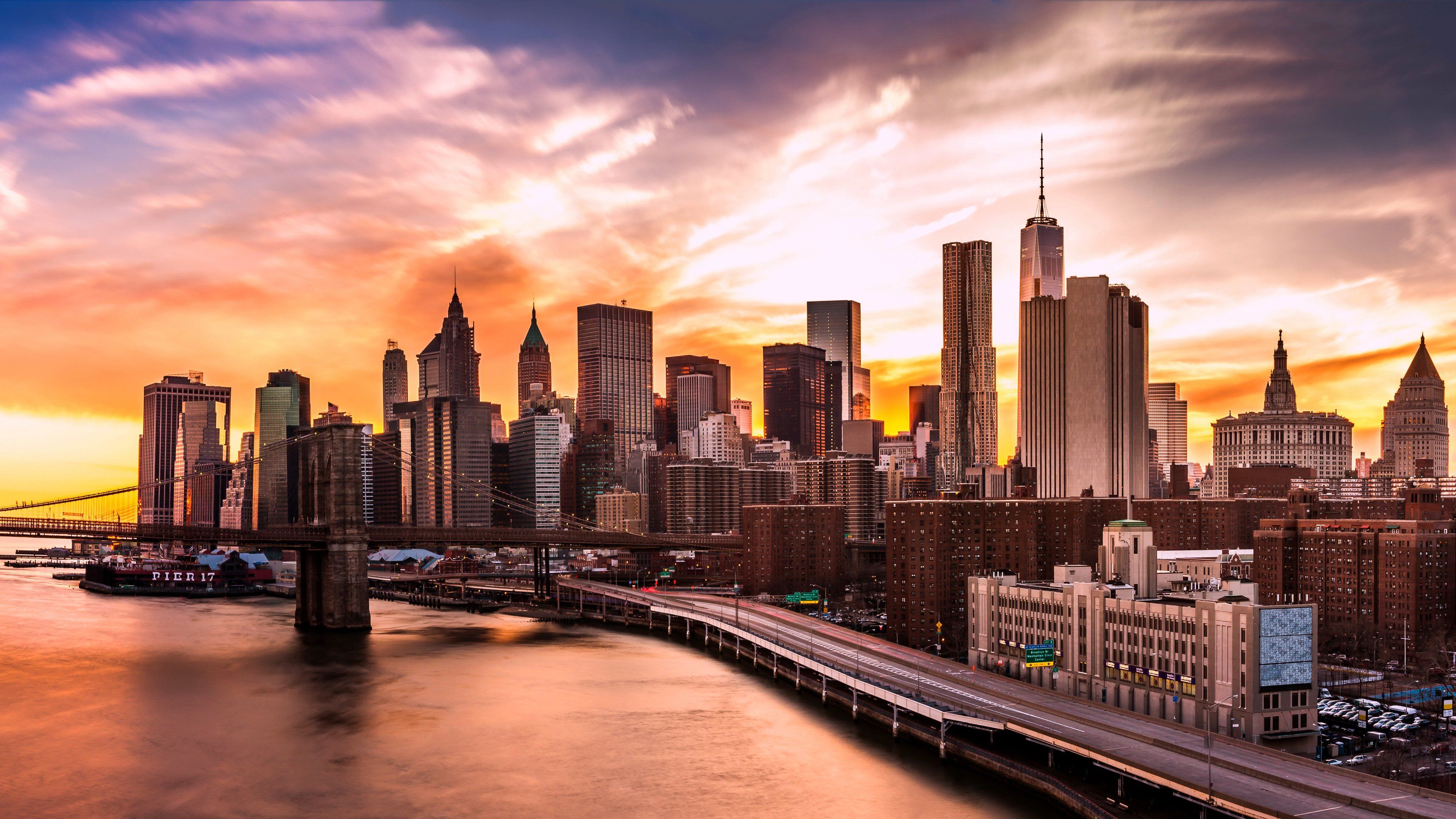 Sunrise Over Lower Manhattan Wallpapers