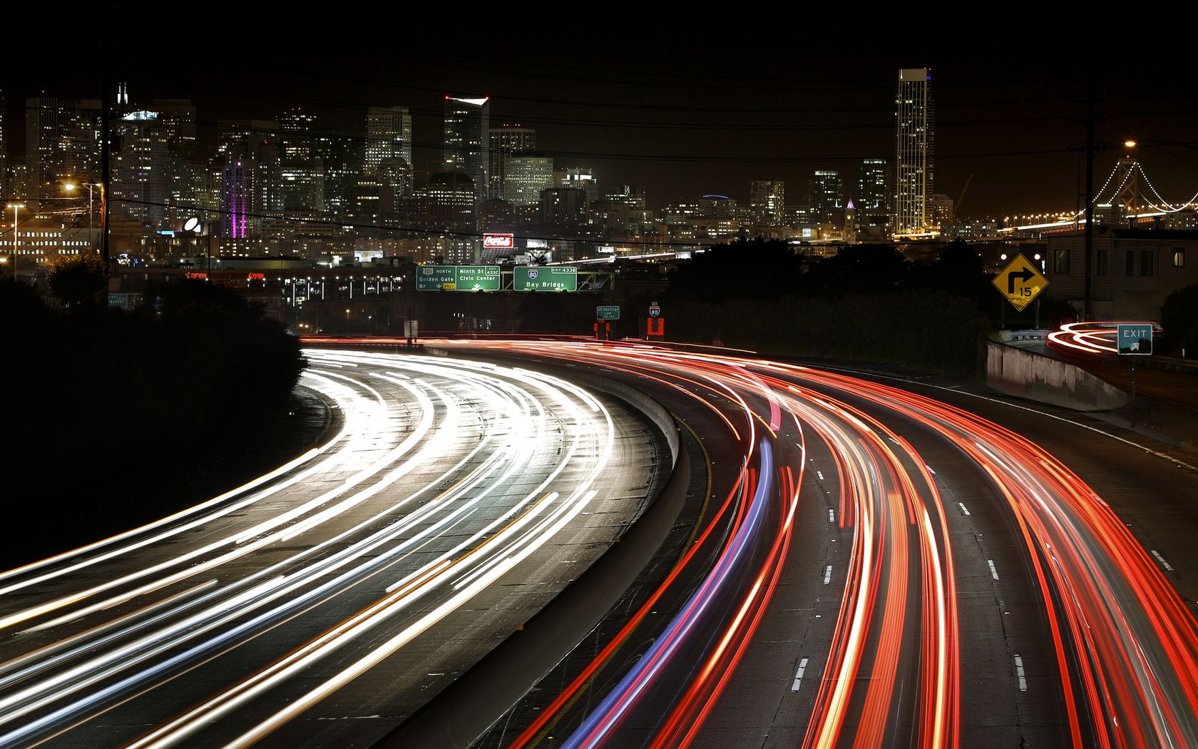 Time-Lapse Madrid Highway Wallpapers