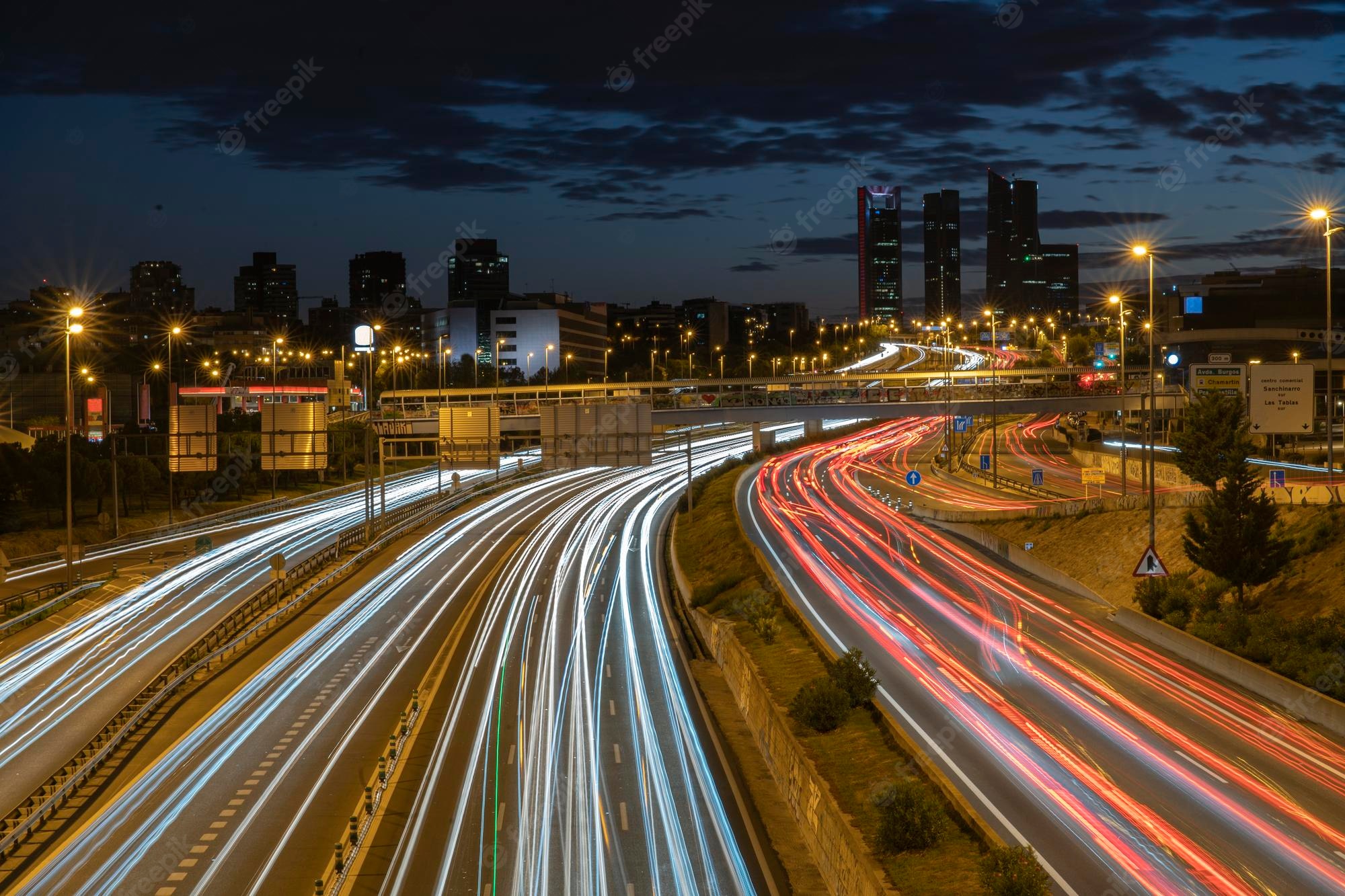 Time-Lapse Madrid Highway Wallpapers