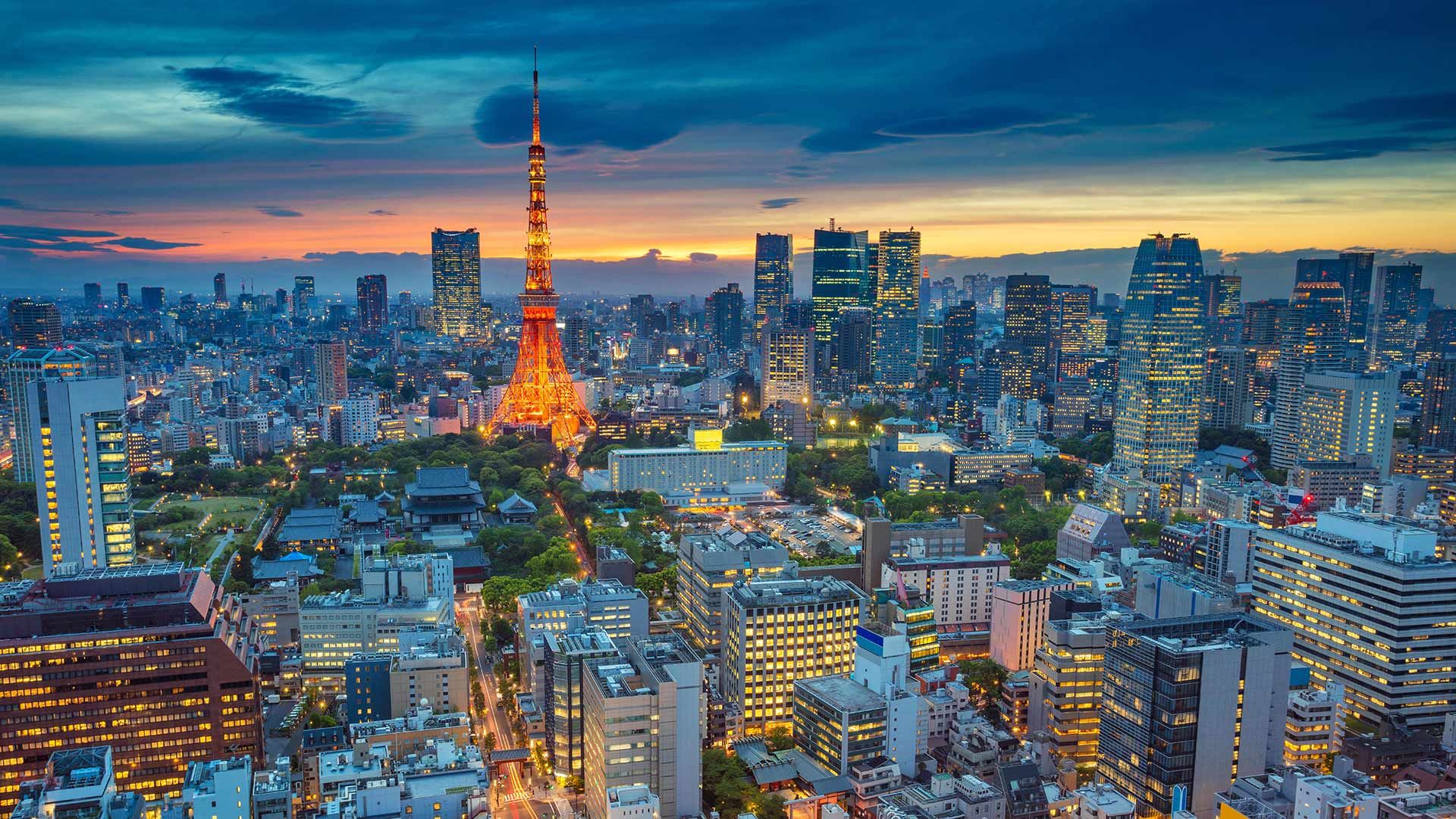 Tokyo Skycrapper Building Sunset Cityscape Wallpapers