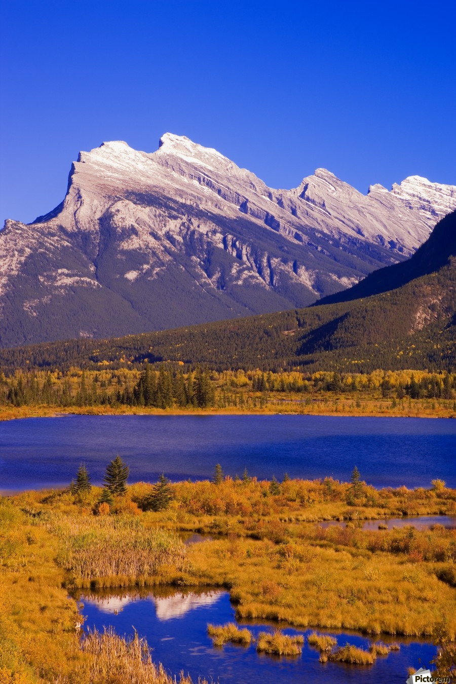 Vermillion Lakes Mount Rundle In Banff National Park Wallpapers