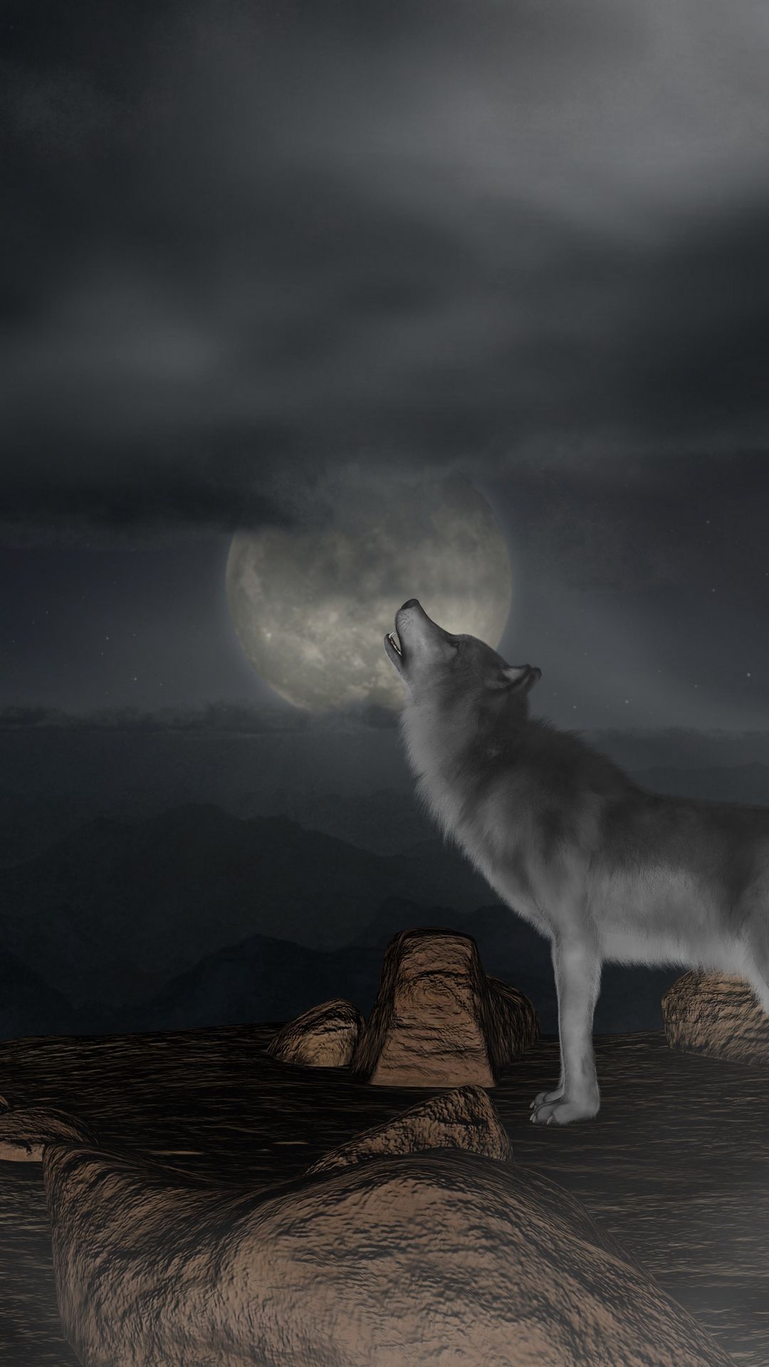 Wolf Howling At The Moon Wallpapers