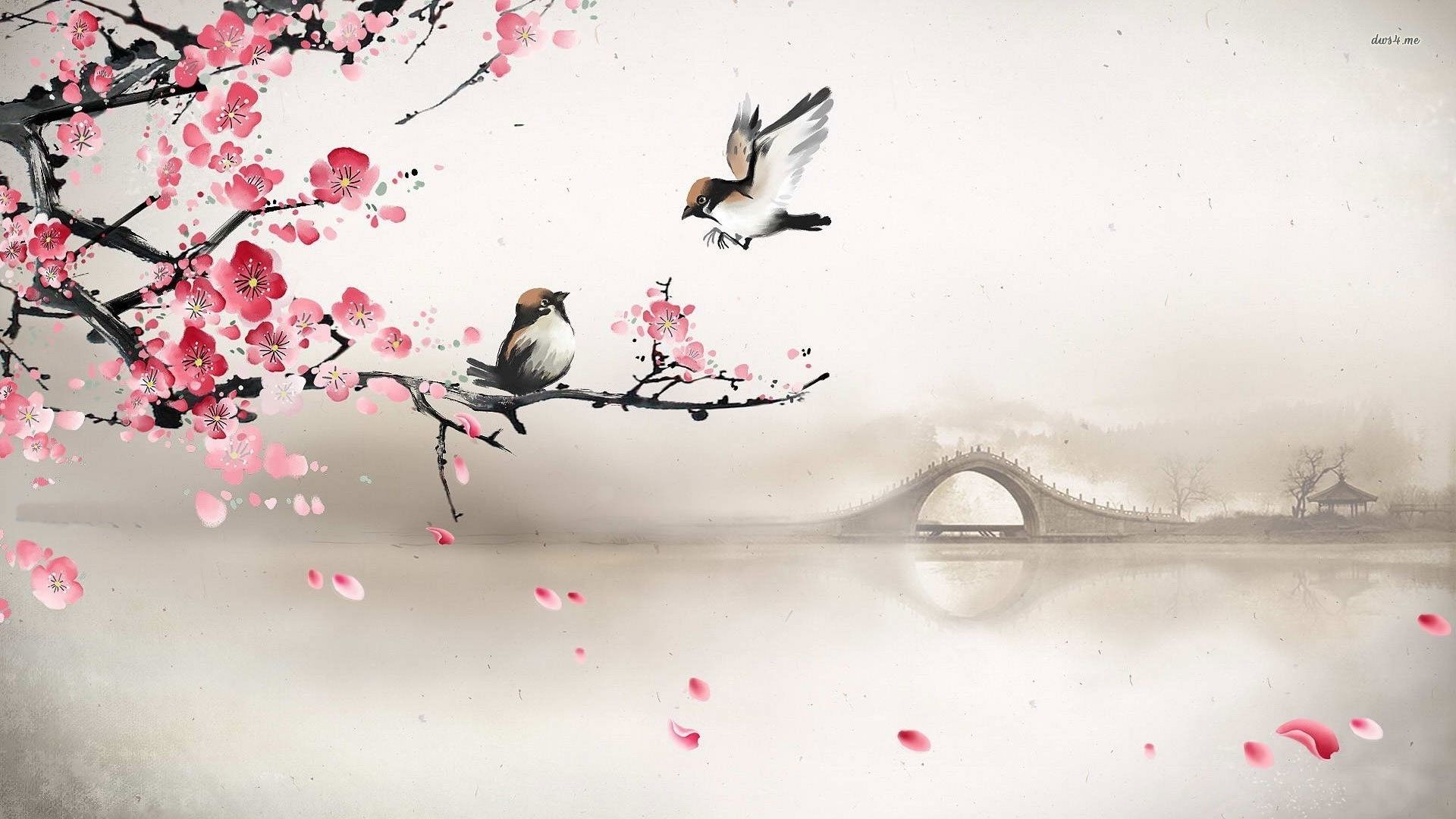 Cherry Blossom Painting Wallpapers