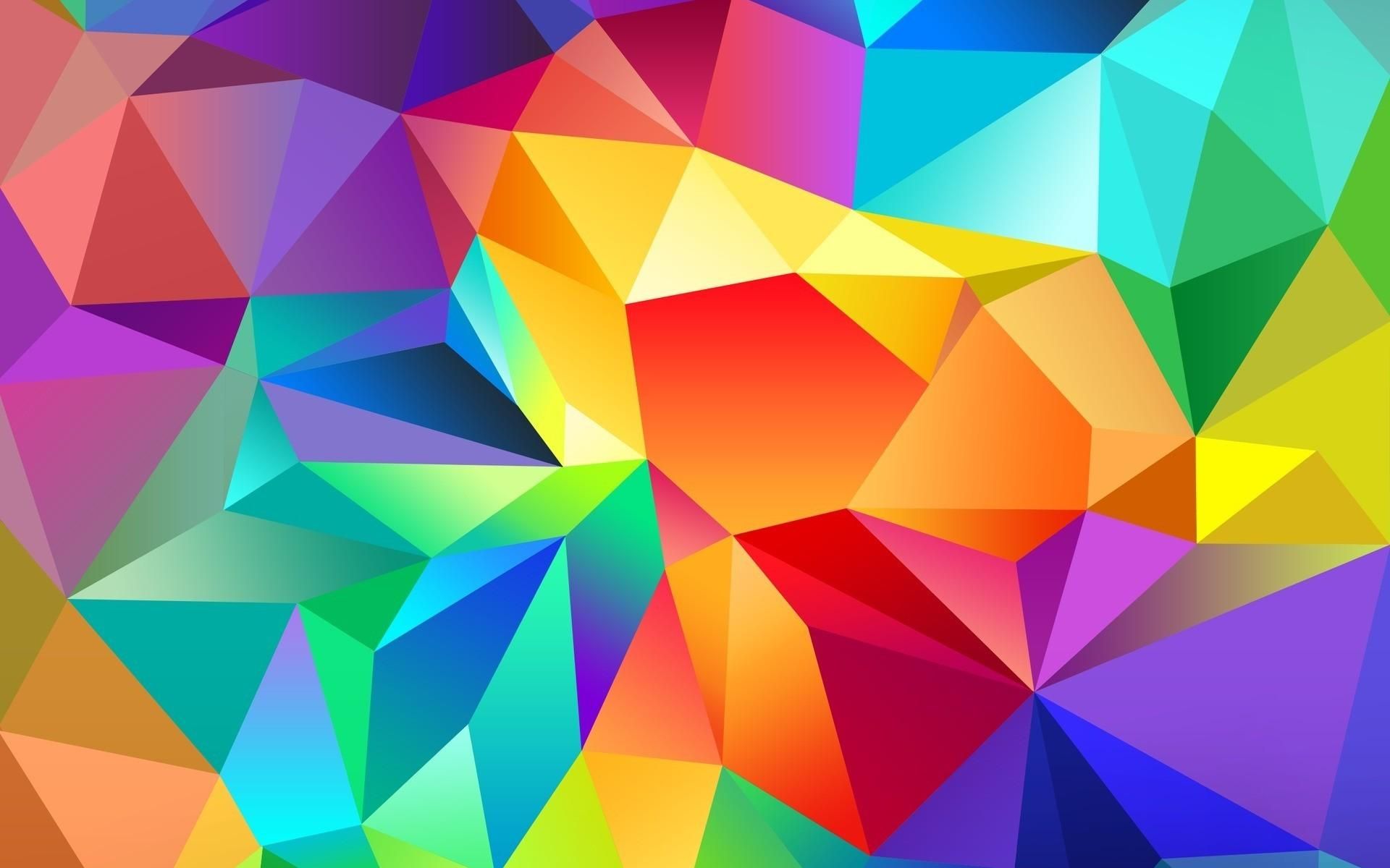 Colorful Geometric Triangle Wallpapers