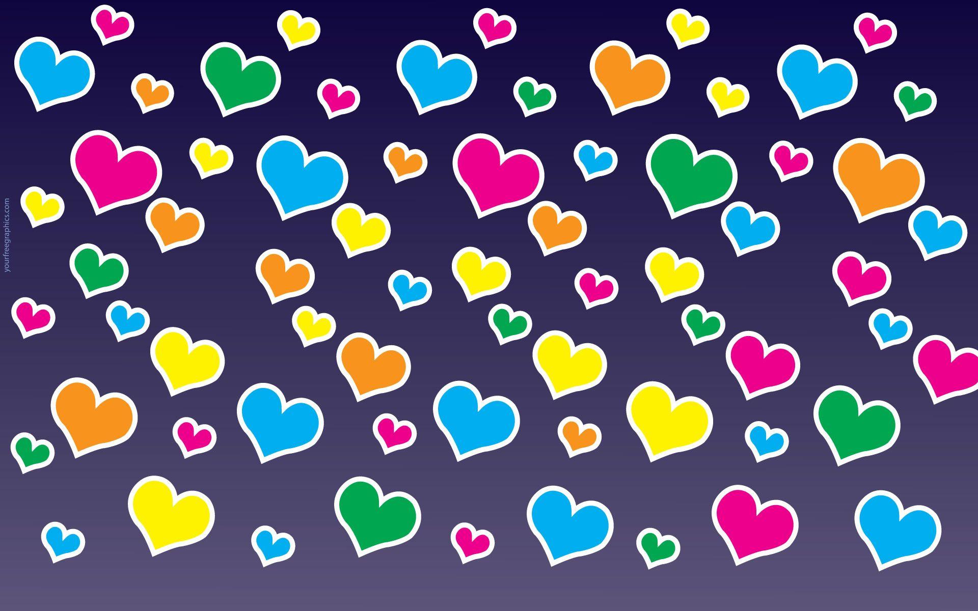 Colorful Hearts Wallpapers