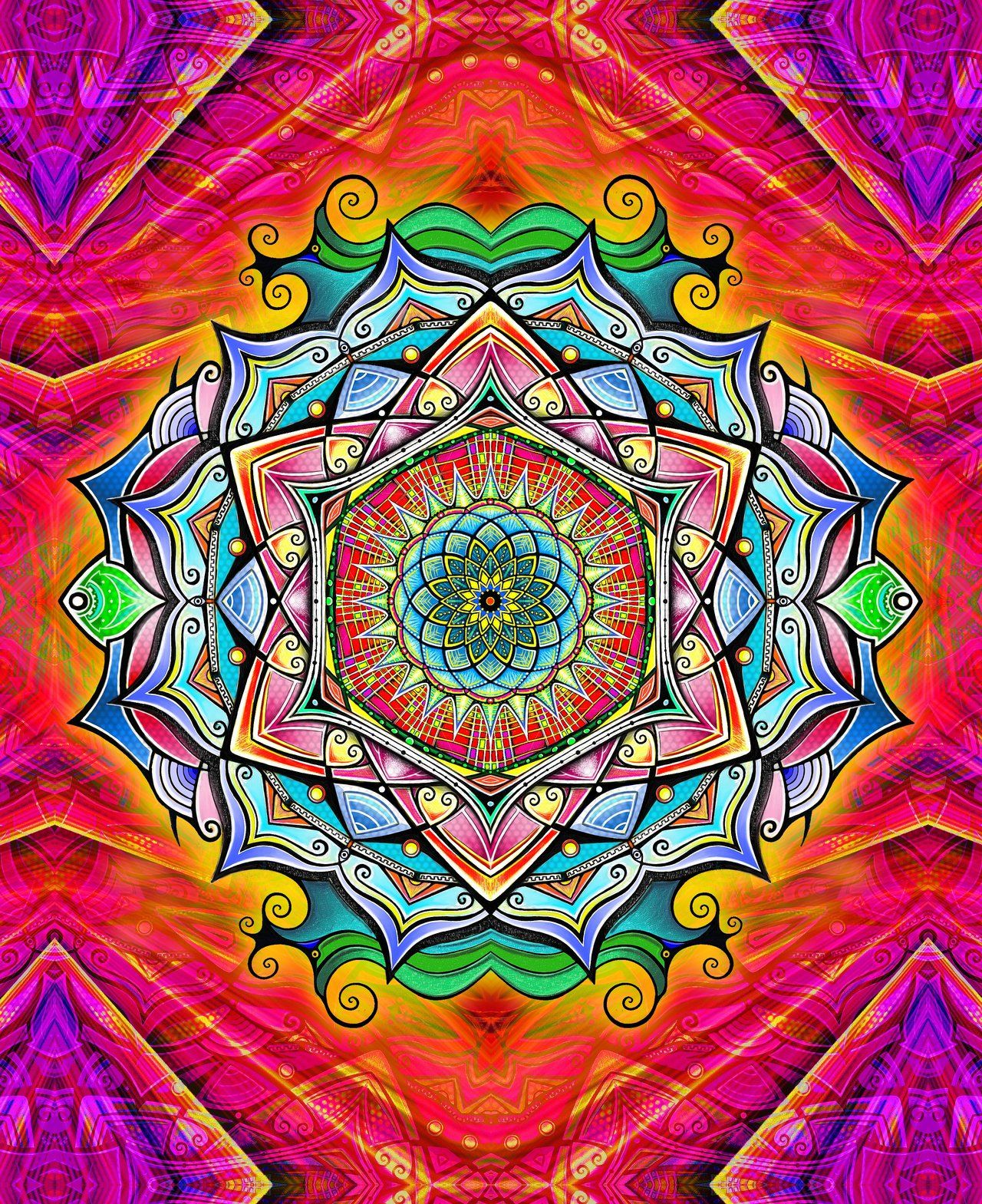 Colorful Mandala Pattern Wallpapers