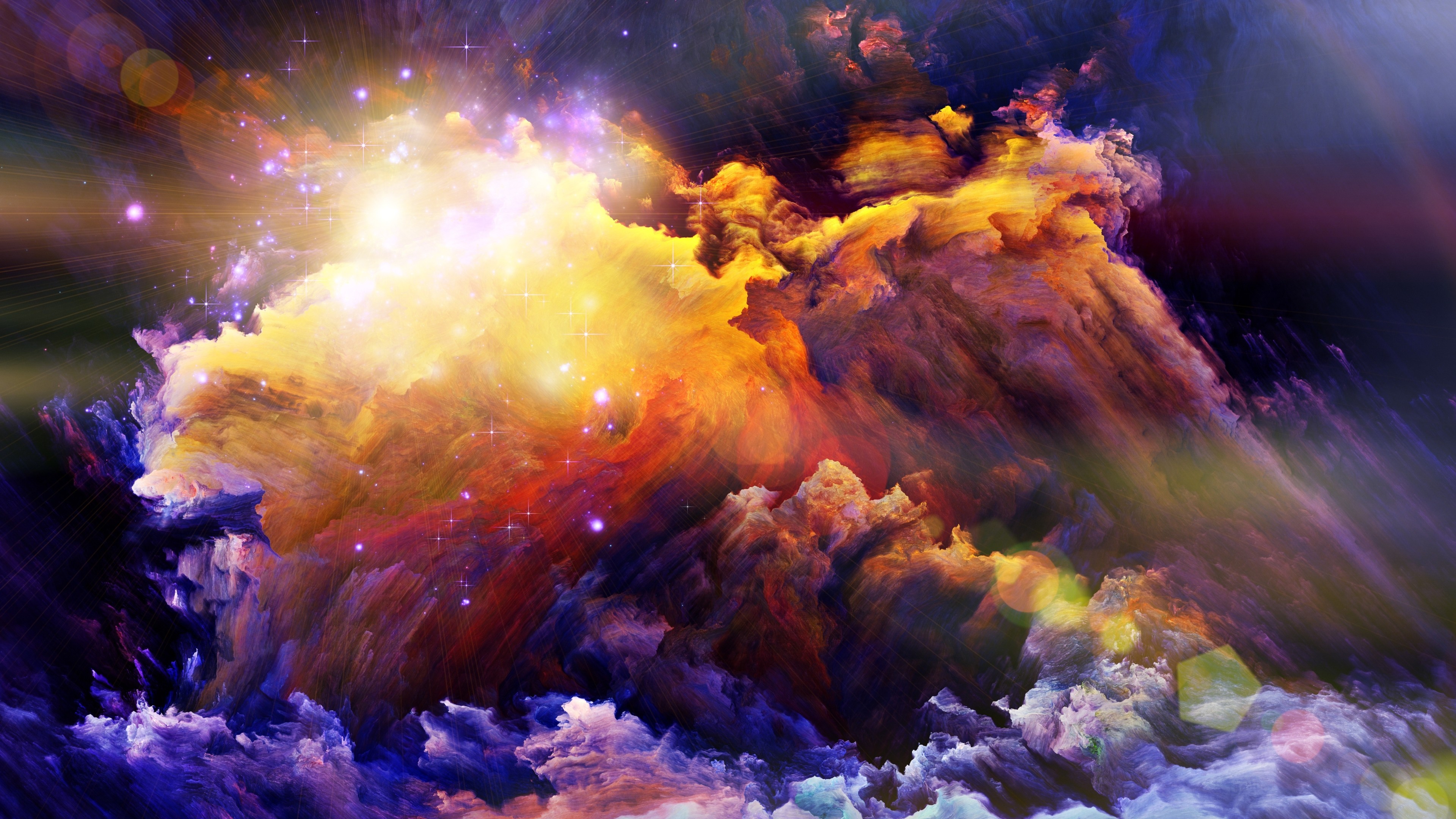 Colorful Space Digital Art Abstract Wallpapers