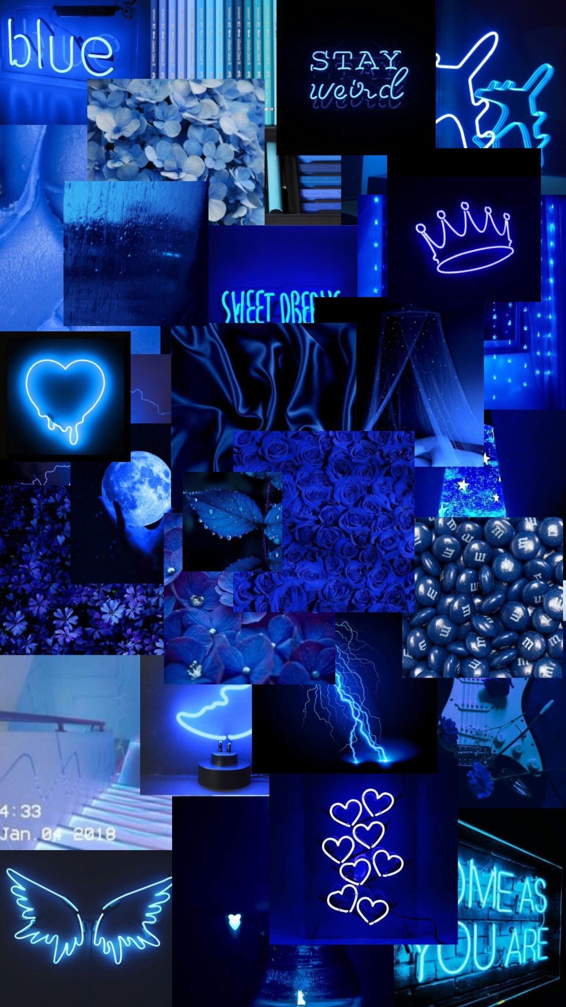 Dark Blue Collage Wallpapers