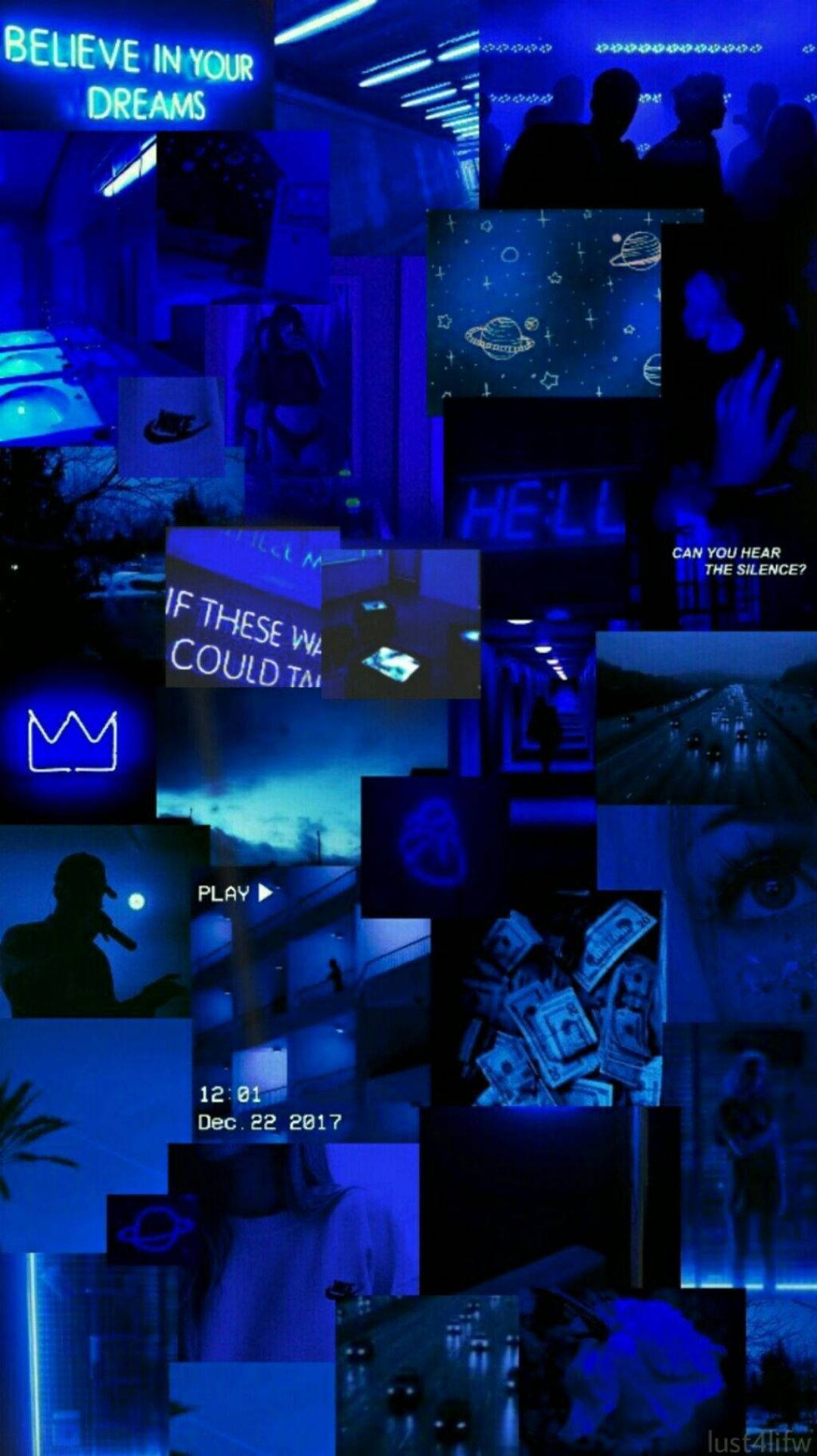 Dark Blue Collage Wallpapers