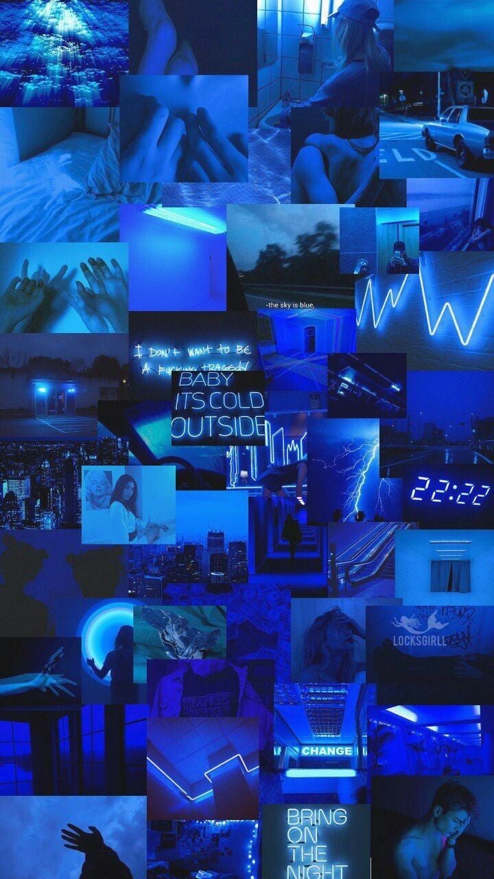 Dark Blue Collage Wallpapers