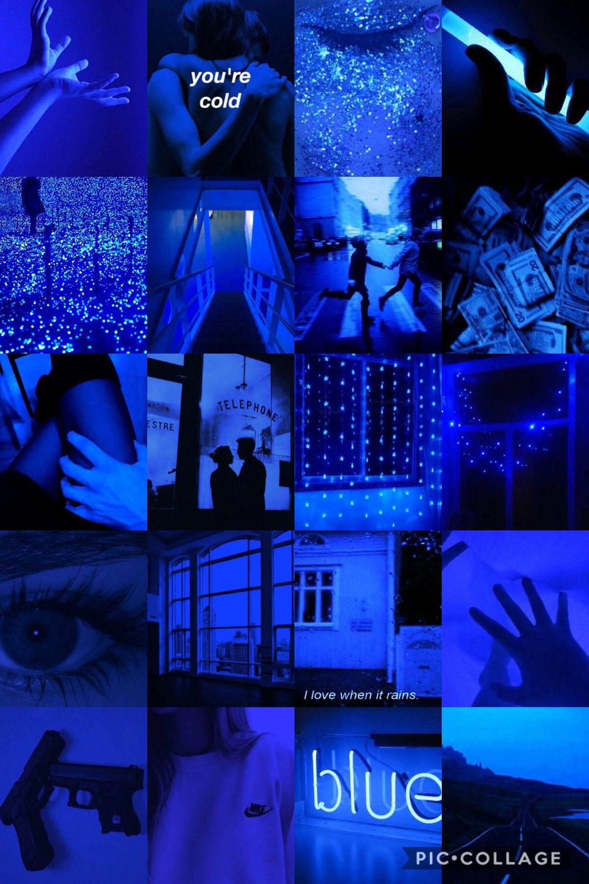 Dark Blue Collage Wallpapers