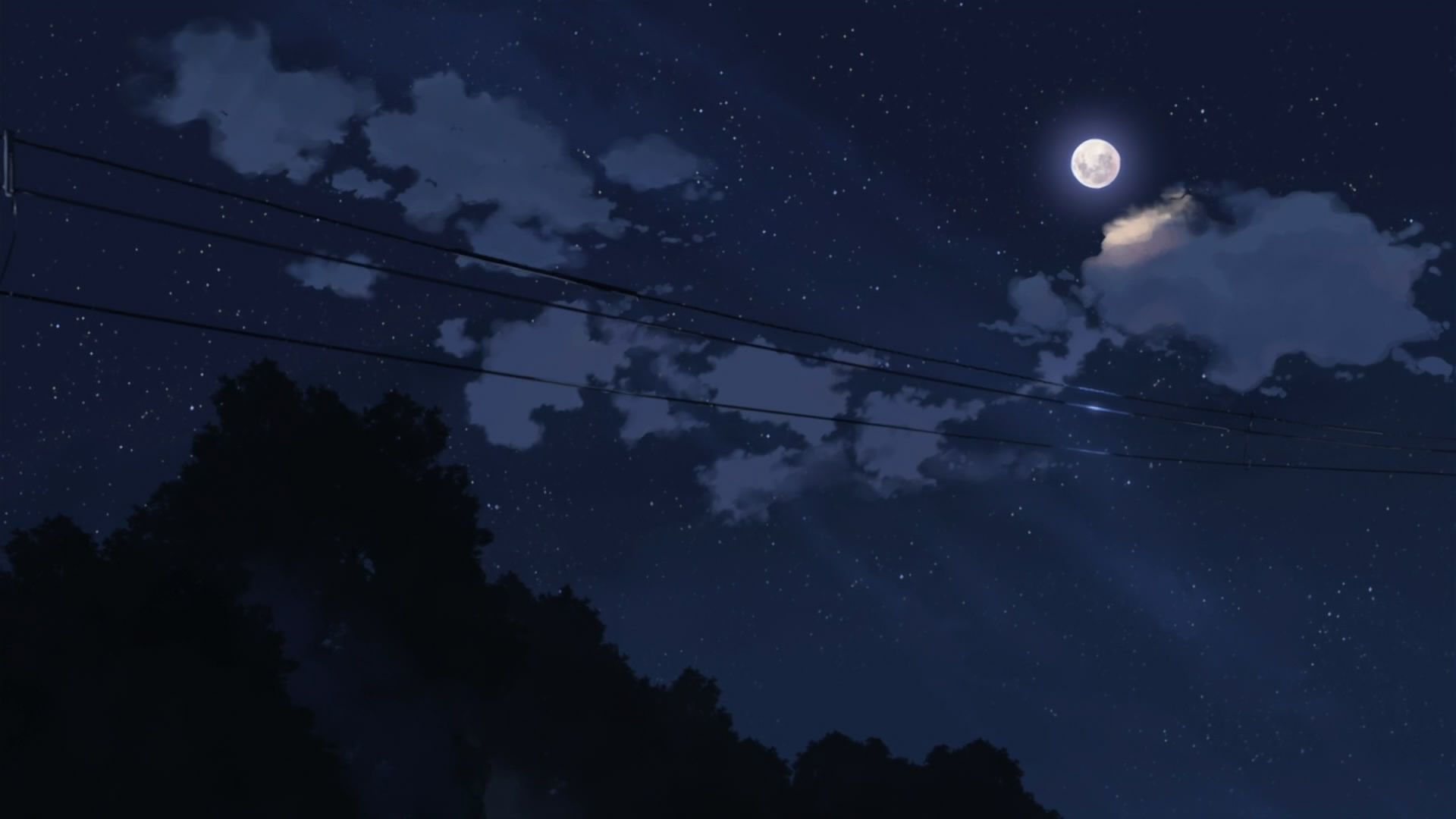 Dark Blue Sky Anime Scenery Wallpapers