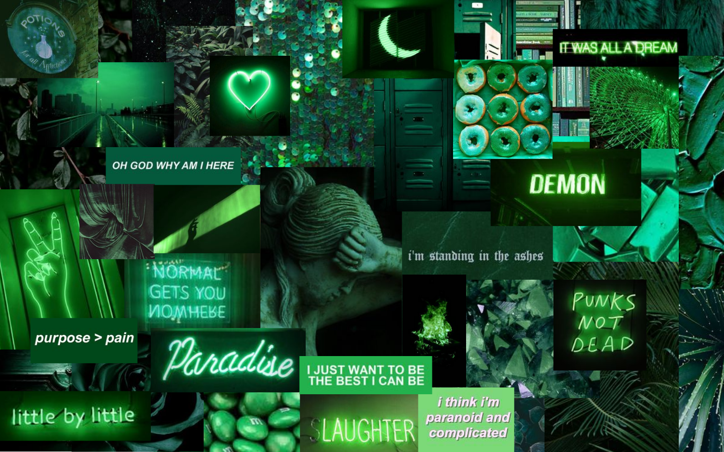 Dark Green Aesthetic Laptop Wallpapers