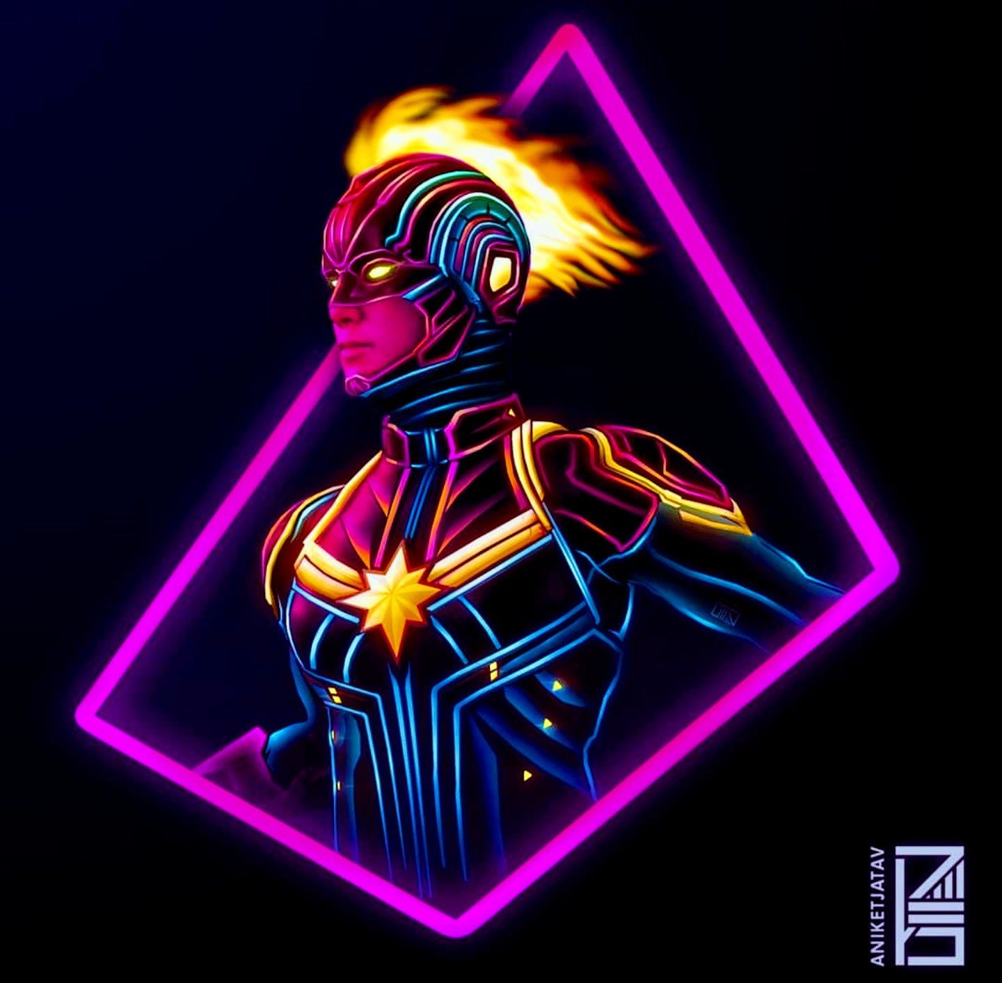 Neon Avengers Wallpapers