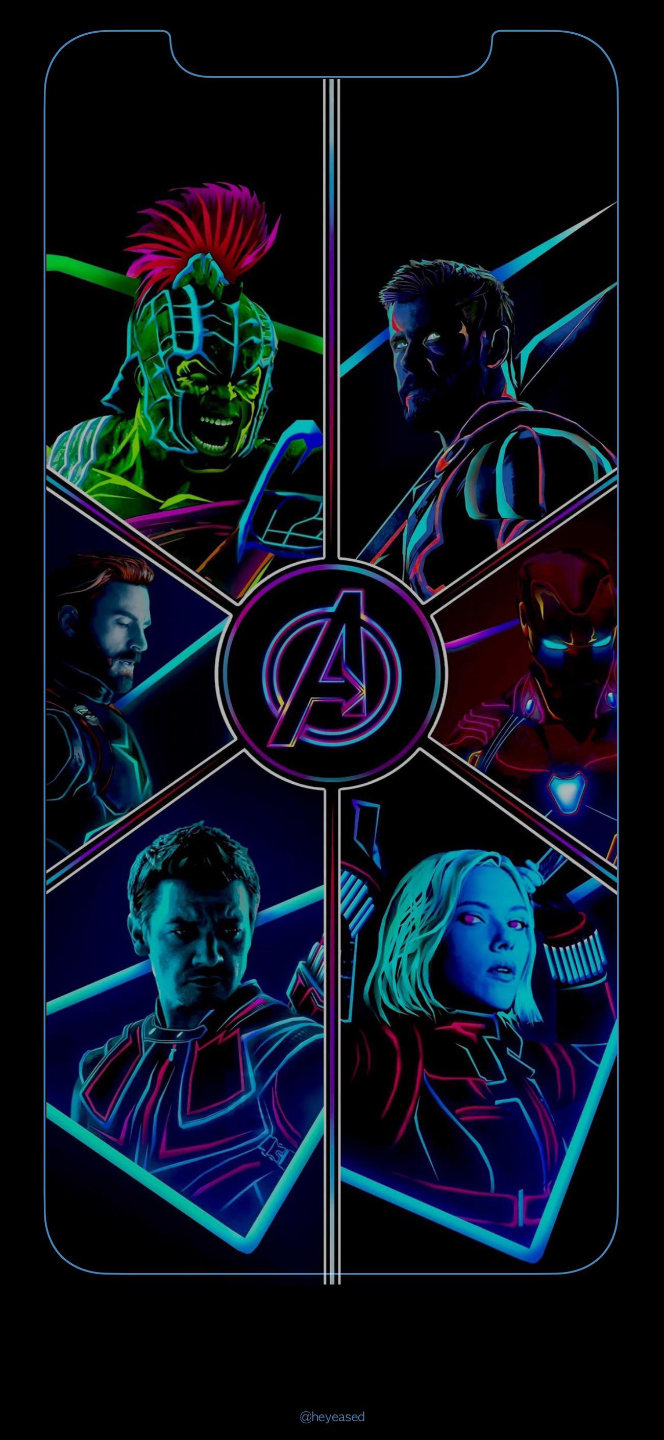 Neon Avengers Wallpapers