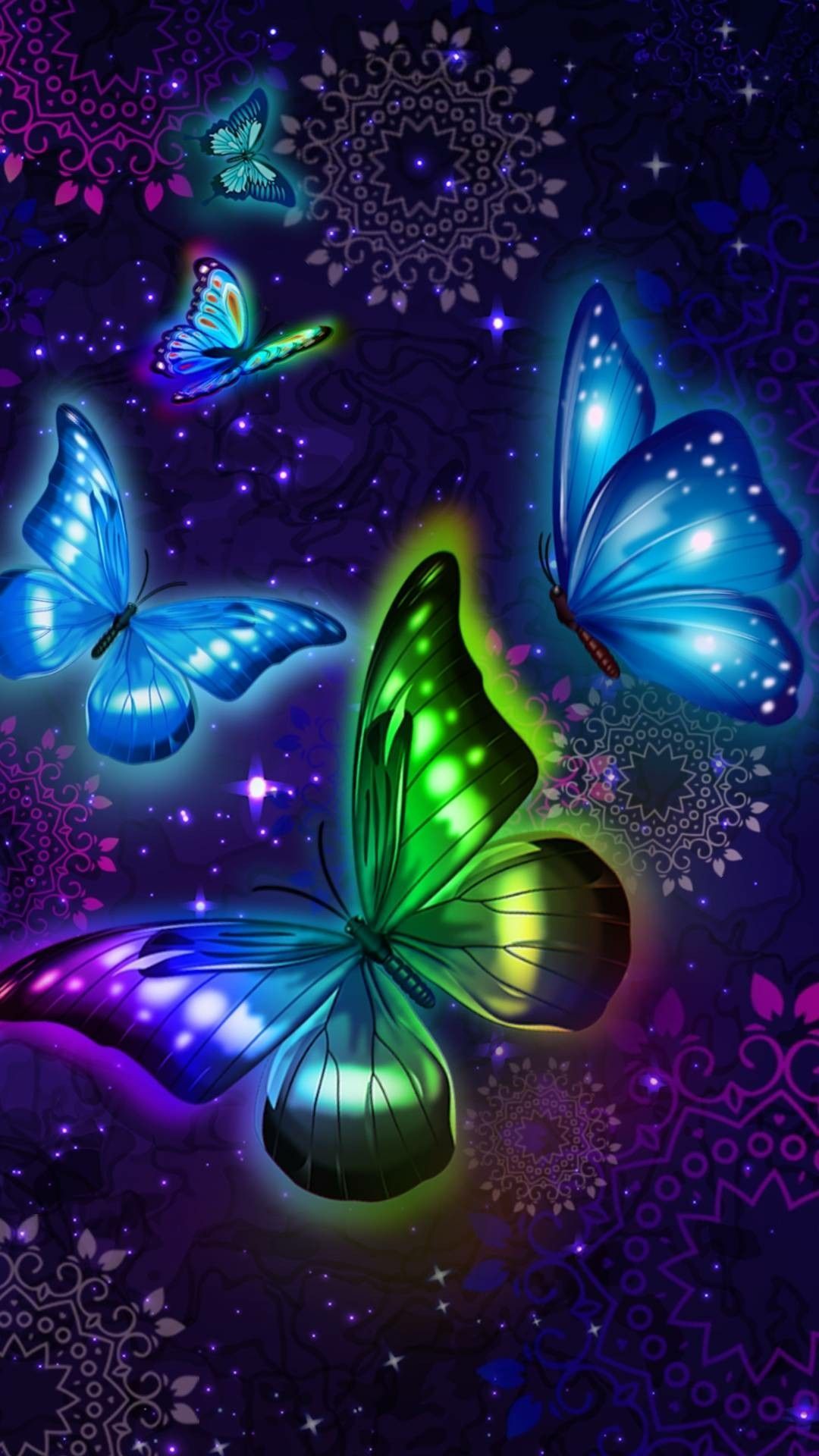 Neon Butterfly Iphone Wallpapers