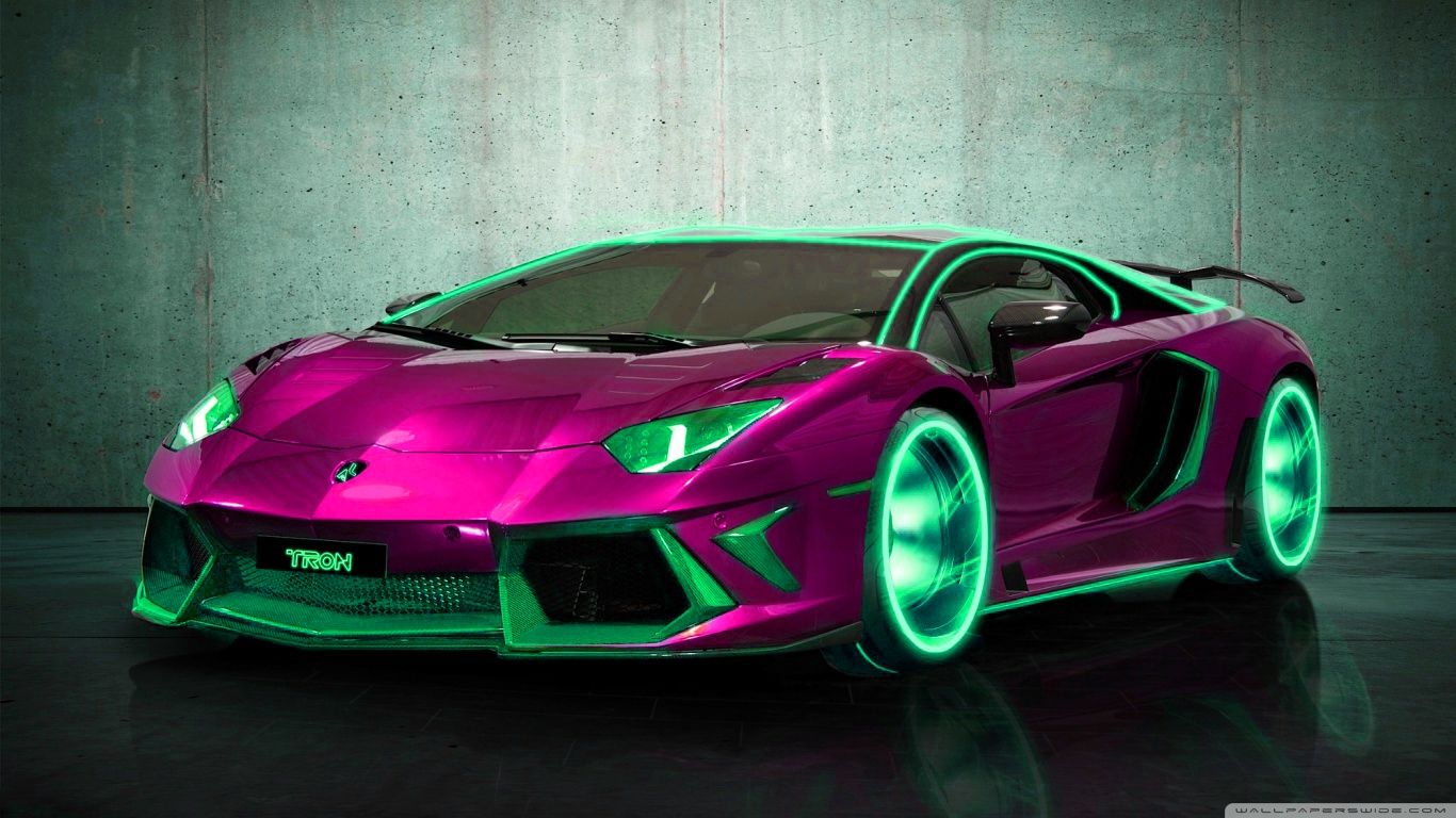 Neon Cool Pink Lamborghini Wallpapers