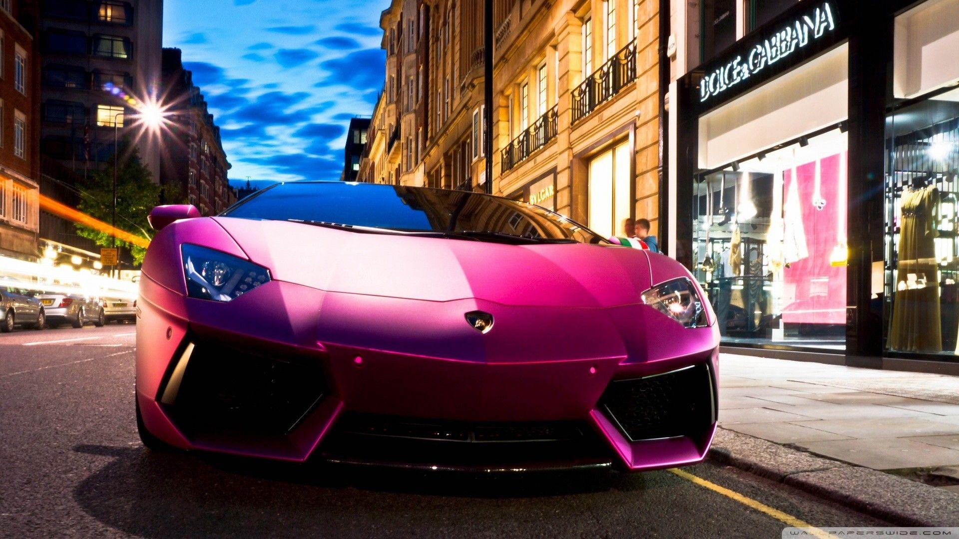 Neon Cool Pink Lamborghini Wallpapers