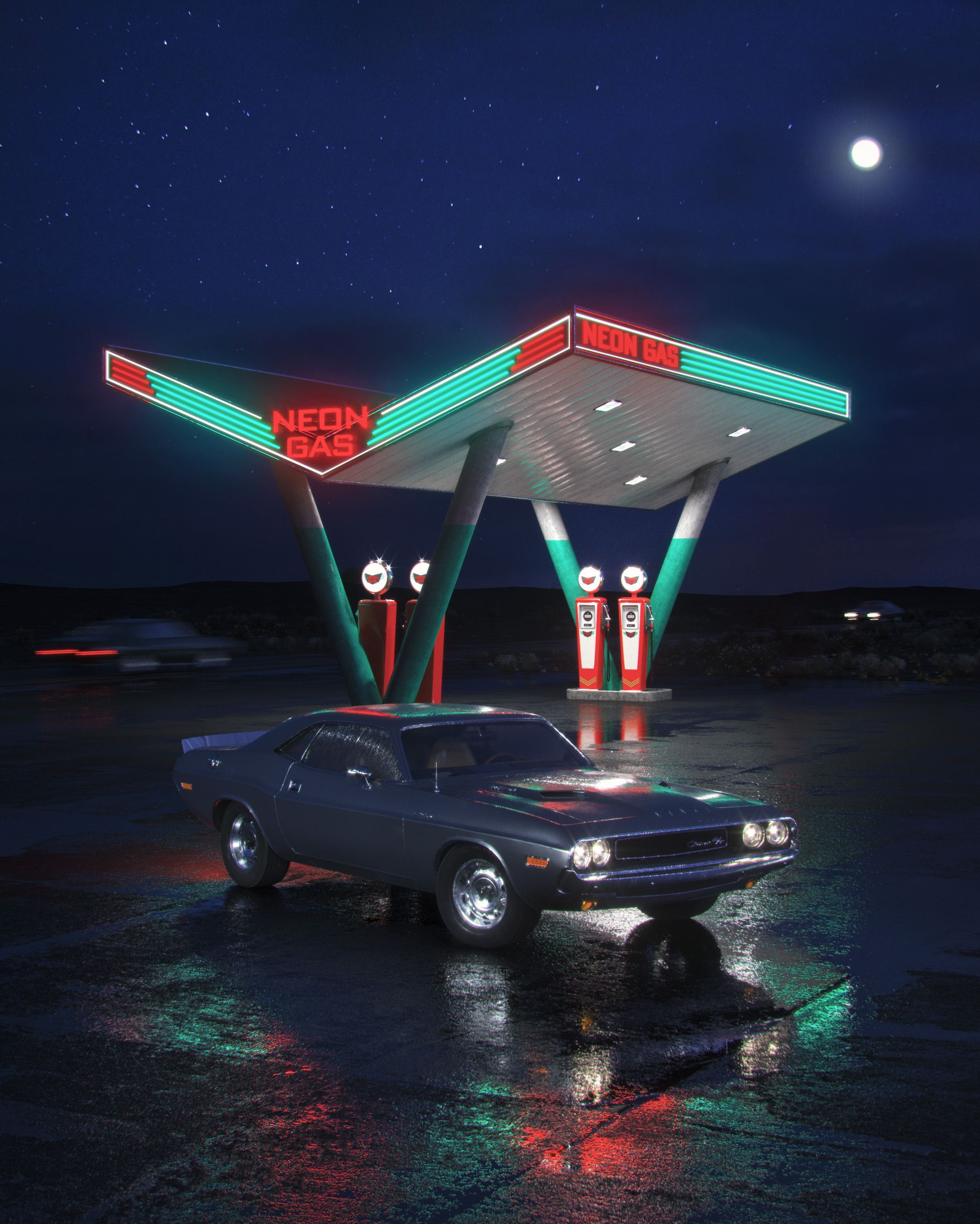 Neon Gas Station Wallpapers