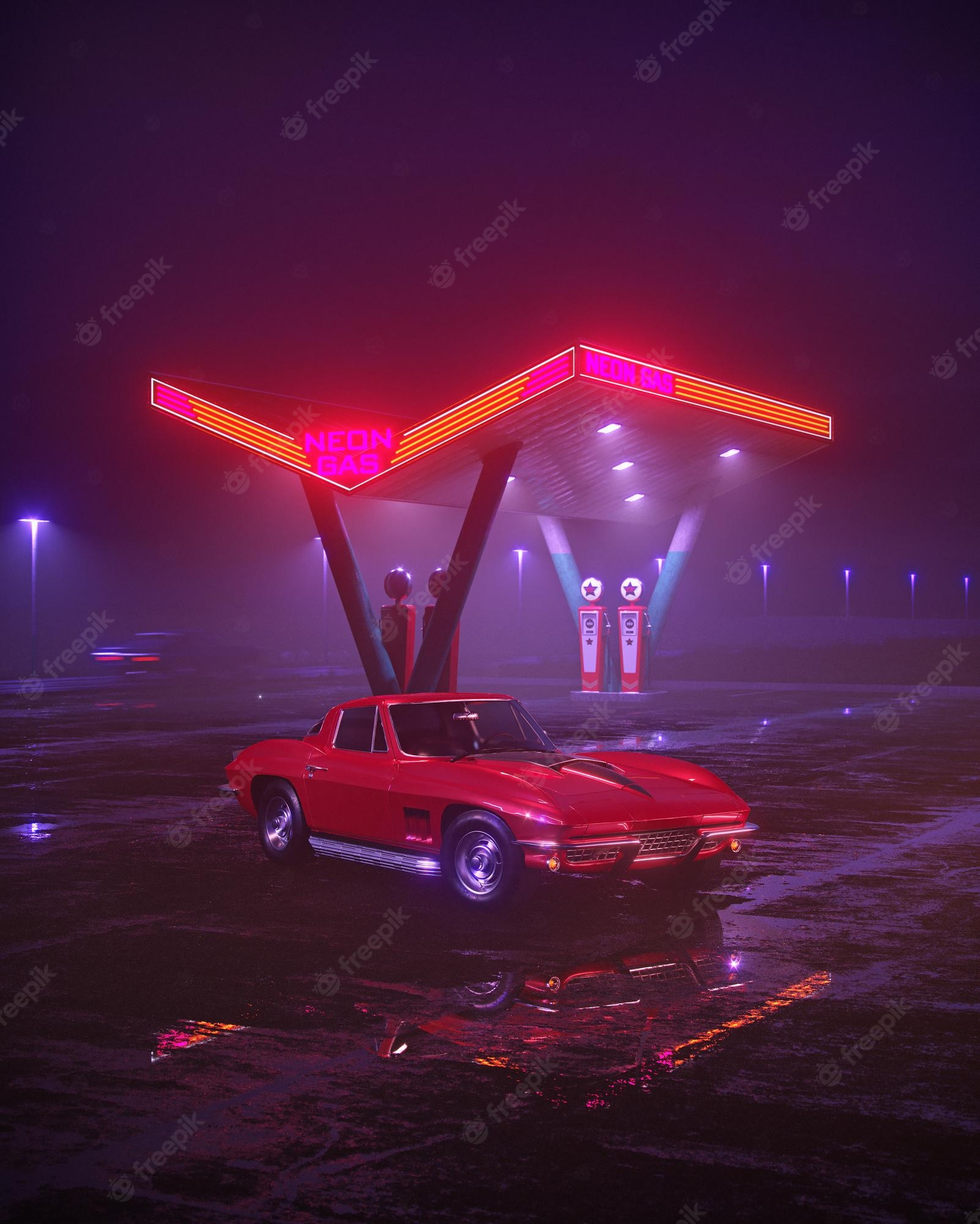 Neon Gas Station Wallpapers