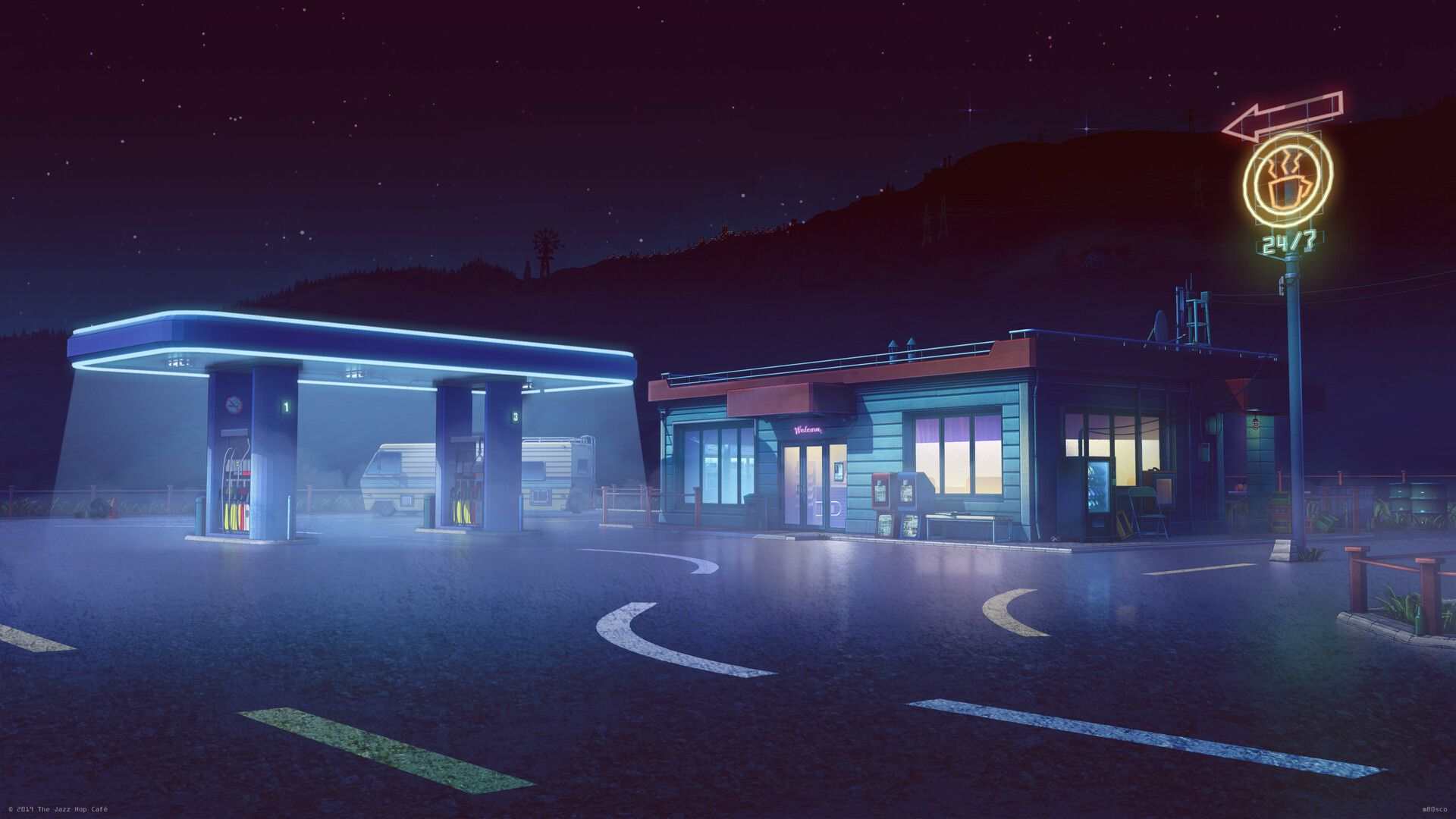 Neon Gas Station Wallpapers