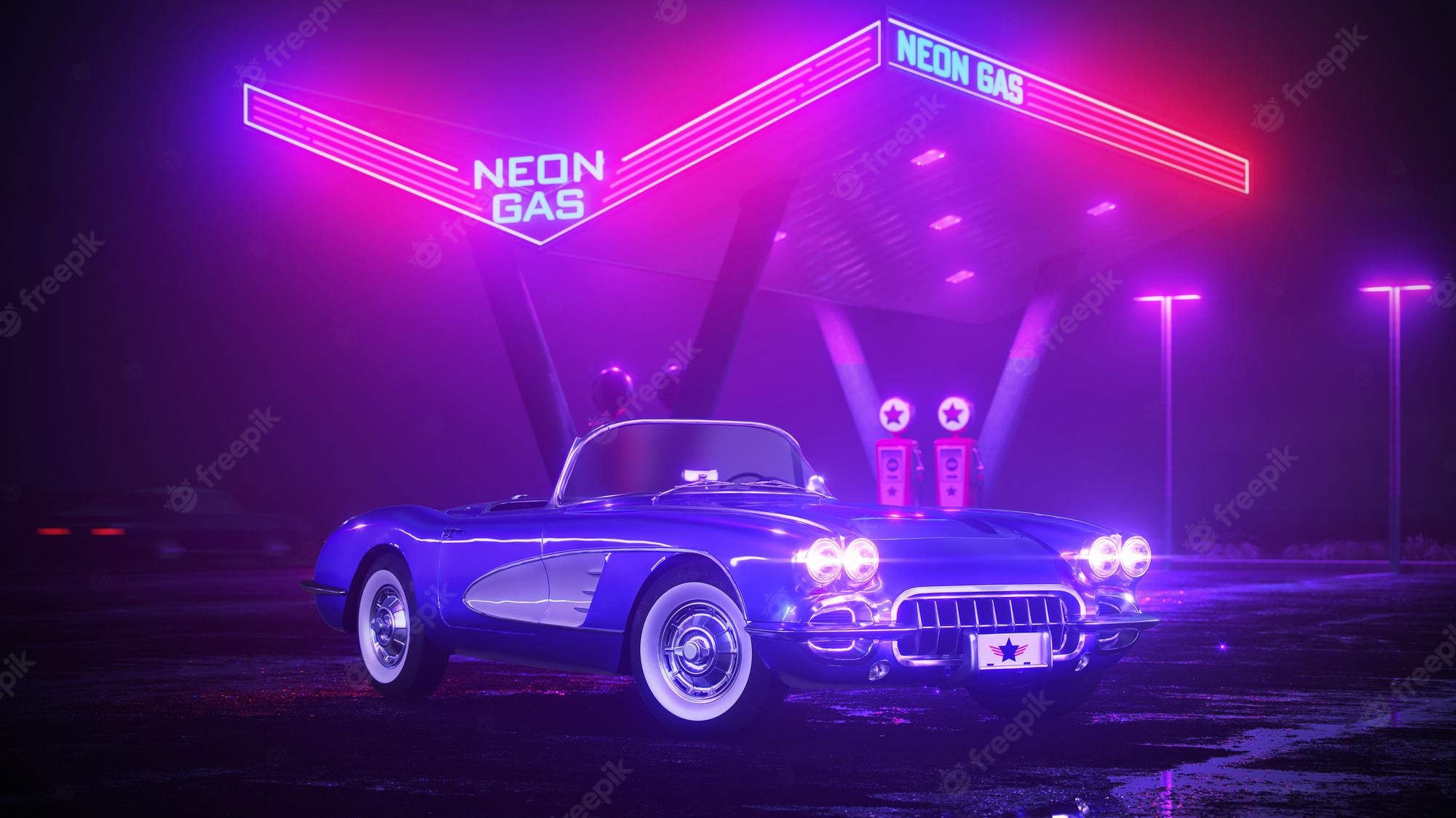 Neon Gas Station Wallpapers