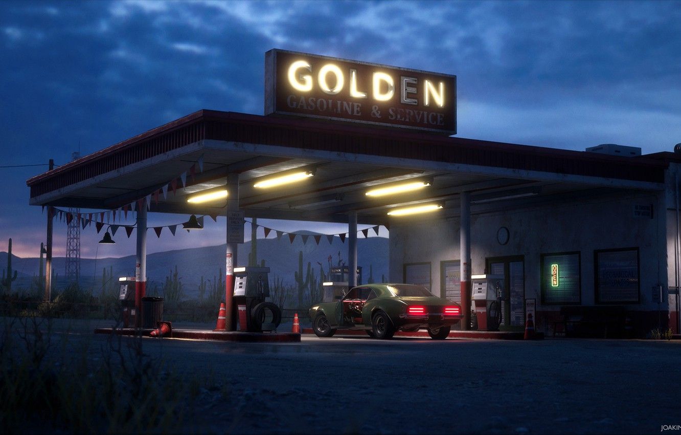 Neon Gas Station Wallpapers