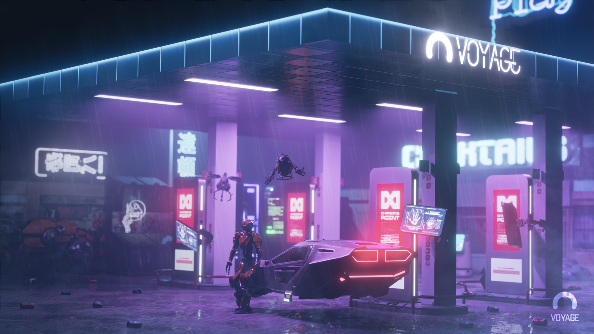 Neon Gas Station Wallpapers