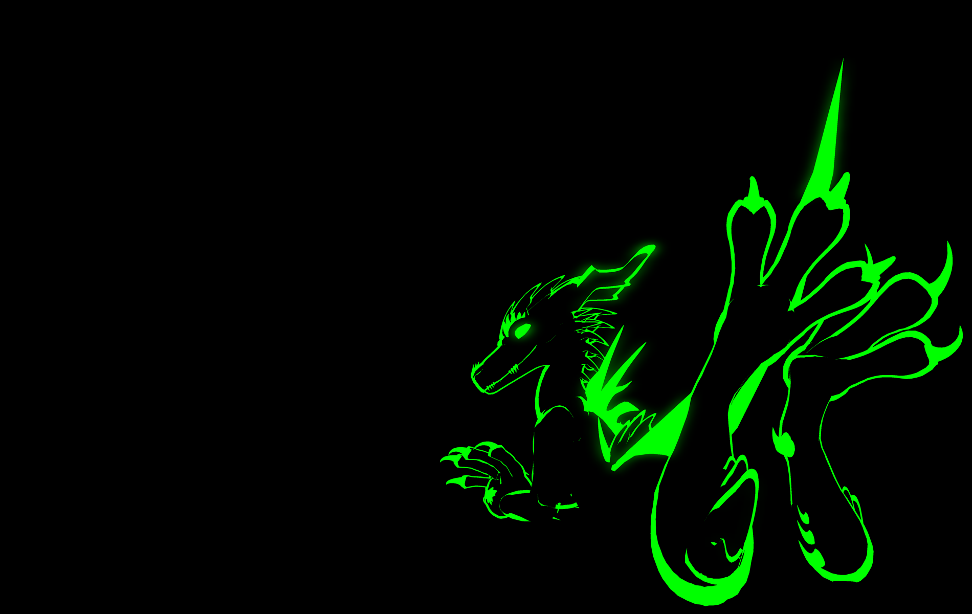 Neon Green Dragon Wallpapers