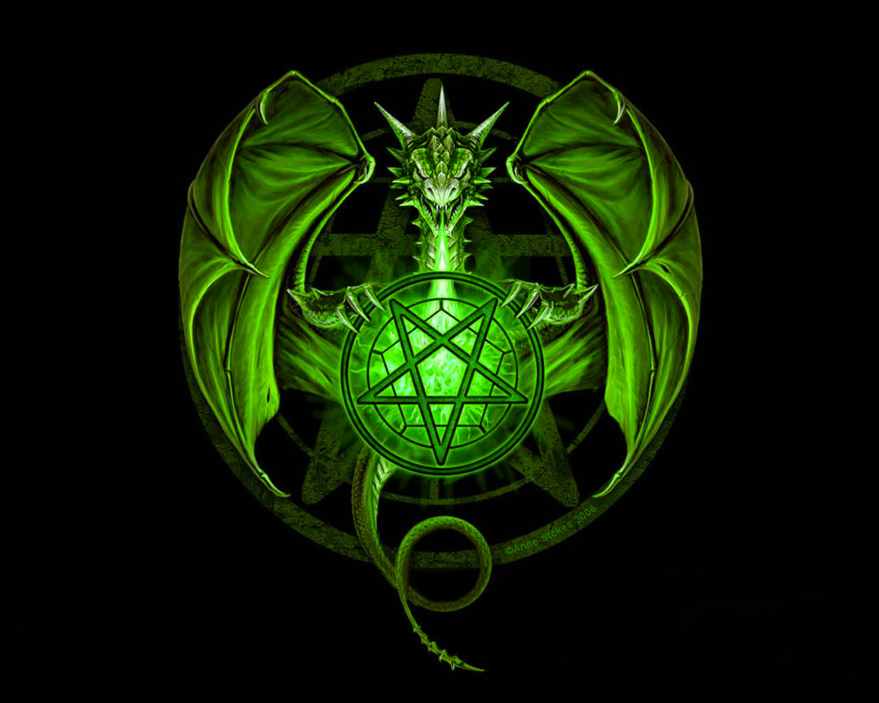 Neon Green Dragon Wallpapers