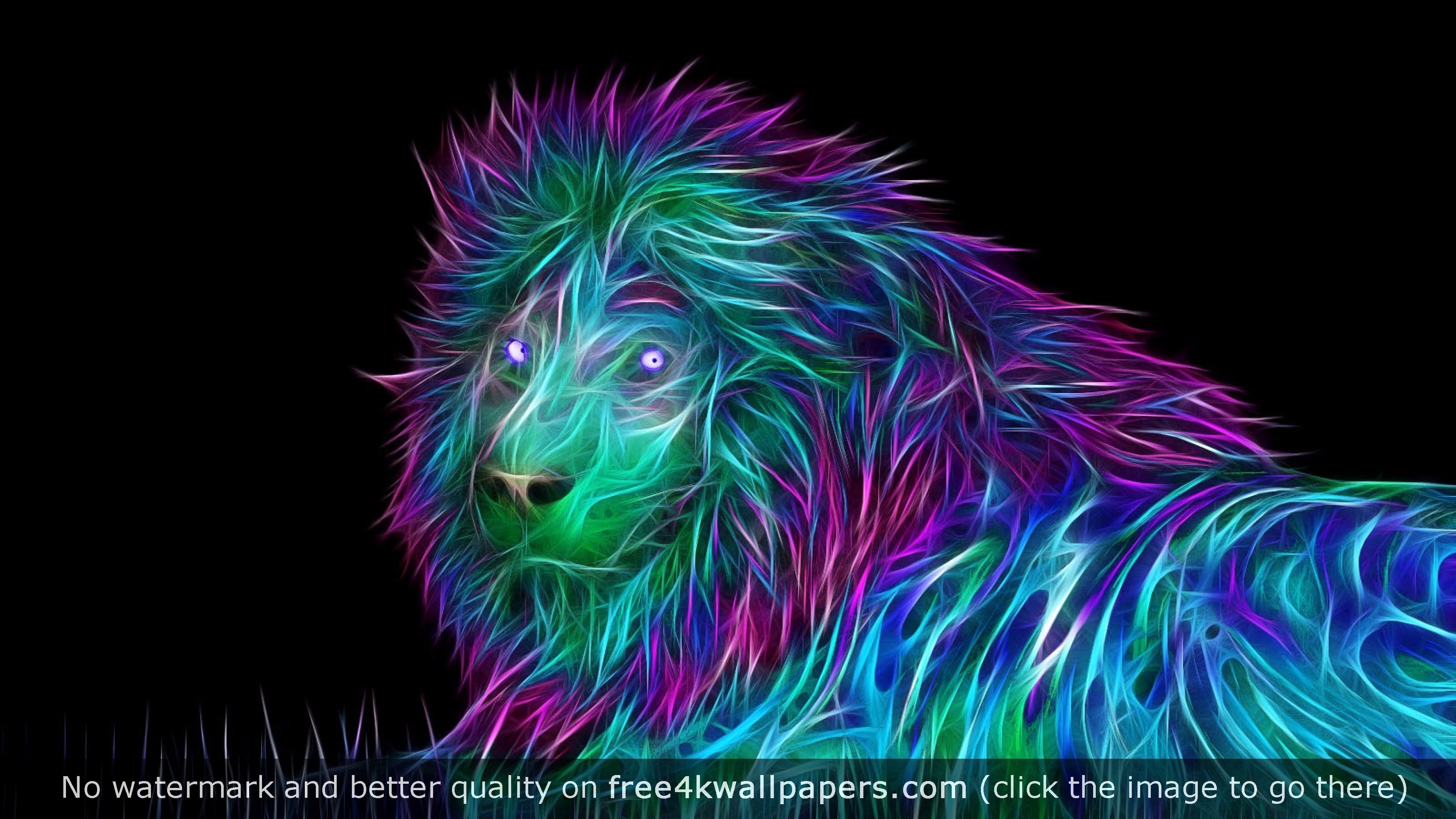 Neon Lion Wallpapers