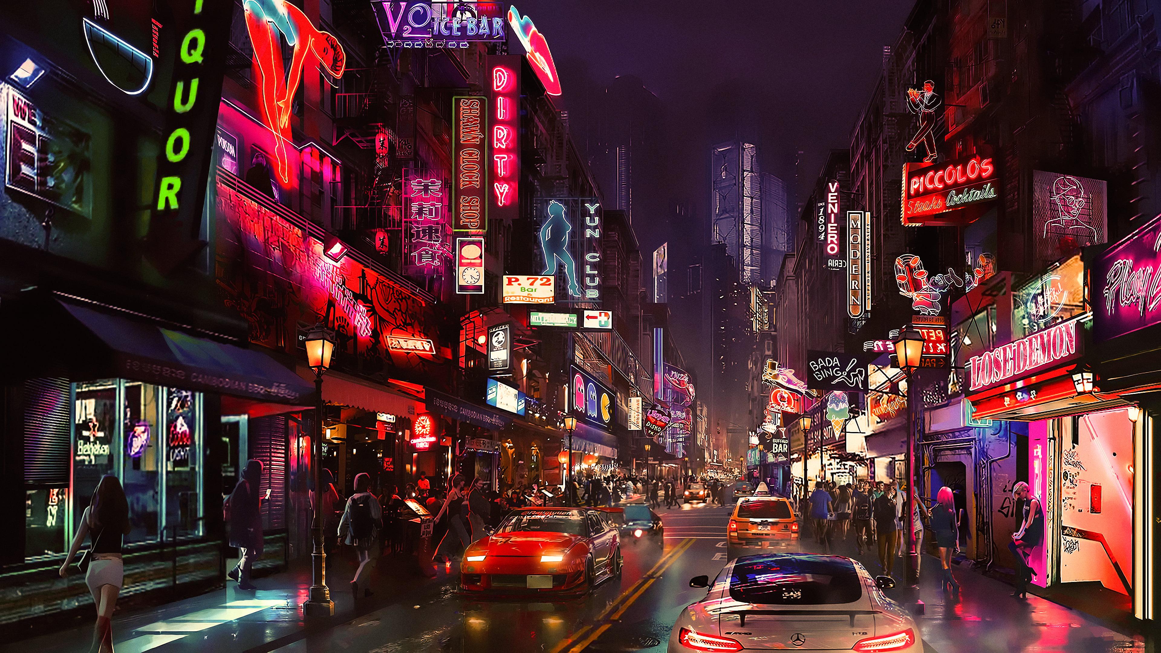 Neon Night City Wallpapers