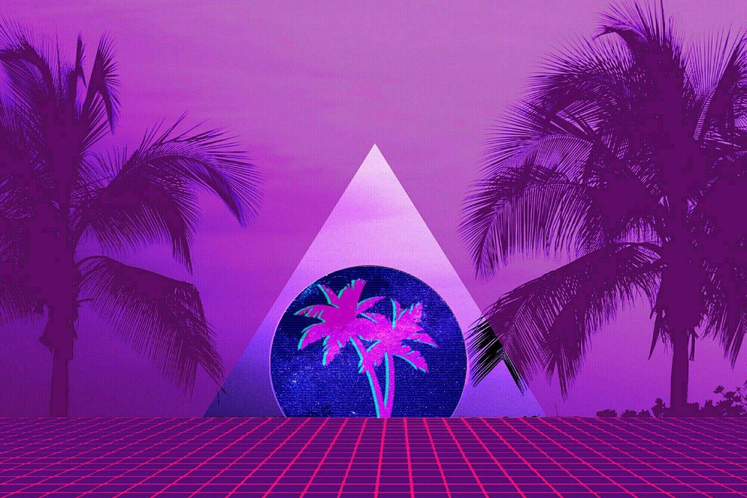 Neon Retro Beach Wallpapers